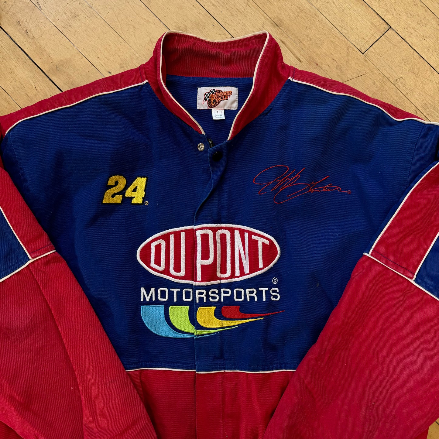Vintage Jeff Gordon Du Point Nascar Jacket Sz L