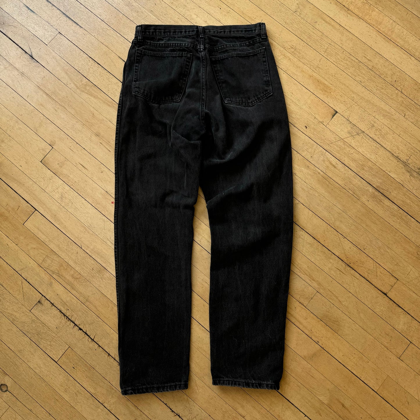 Vintage Black Wash Denim Jeans Sz 33x32