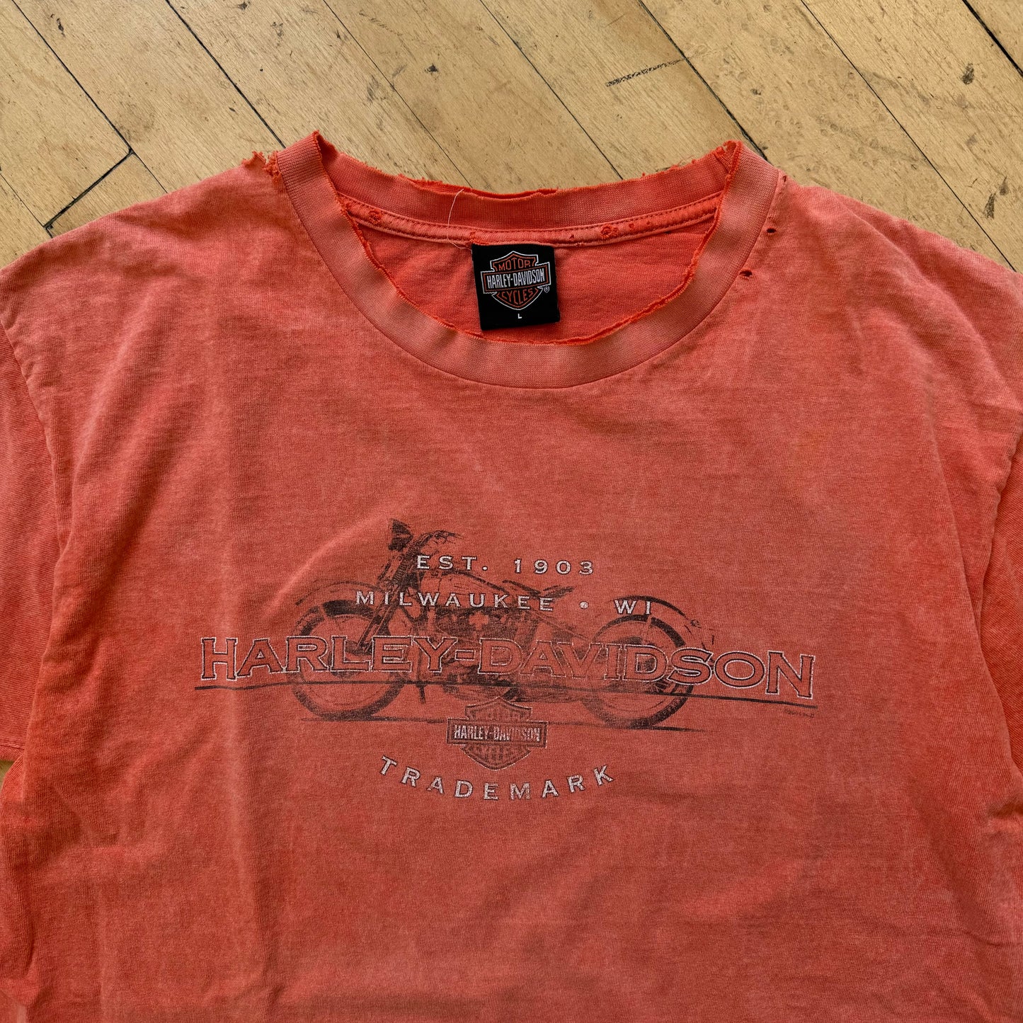 Vintage Faded Harley Davidson Texas T-shirt Sz L