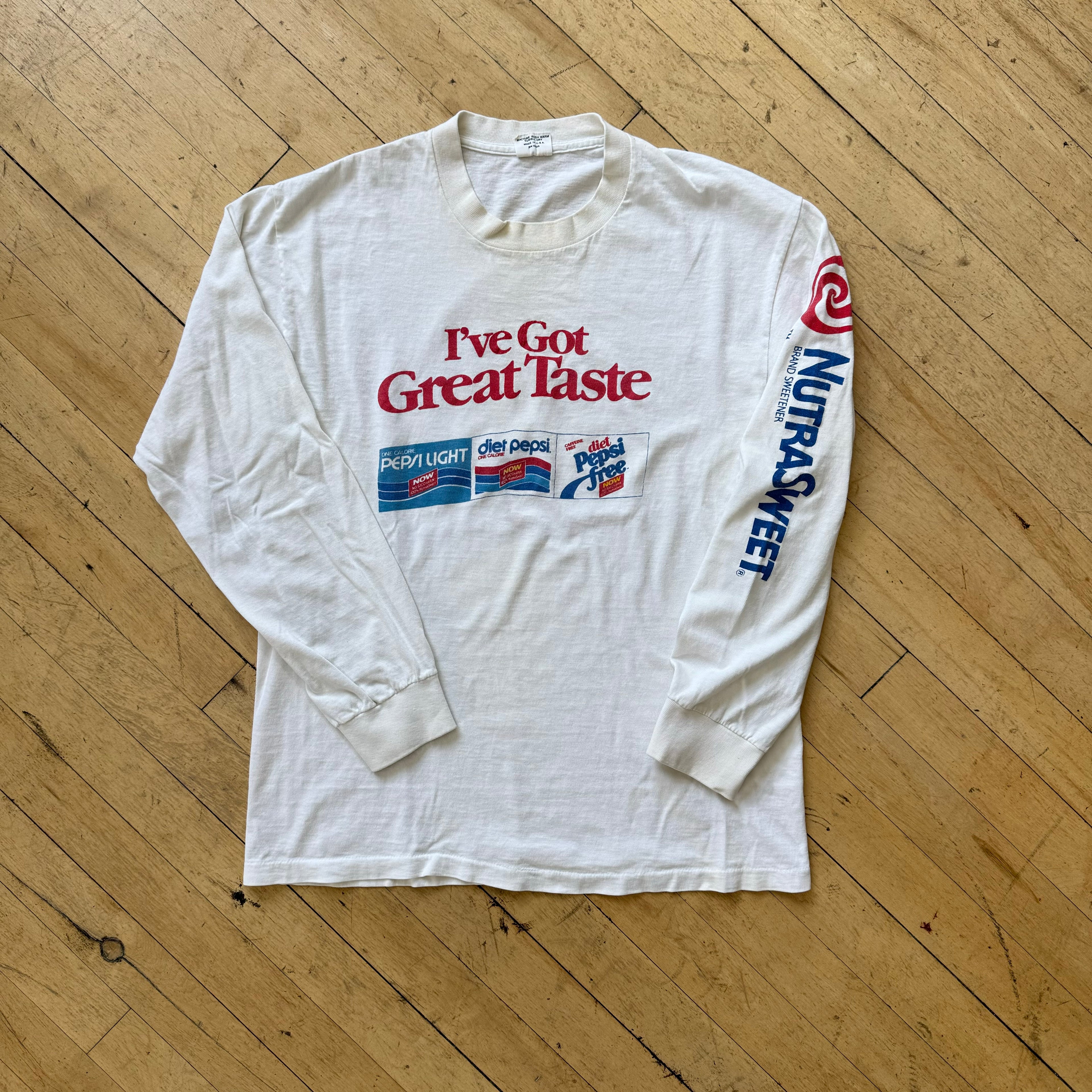 Vintage Diet Pepsi I’ve got great Taste Long Sleeve T-shirt Sz M