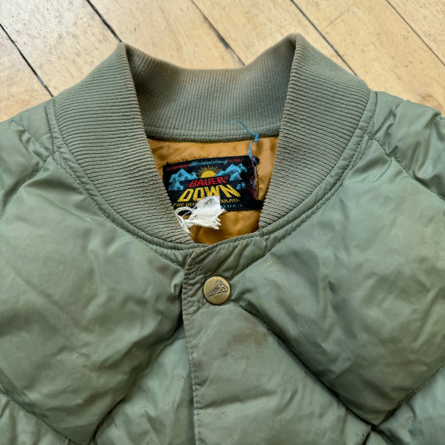 Vintage Eddie Bauer Down Quilted Puffer Jacket Sz XL