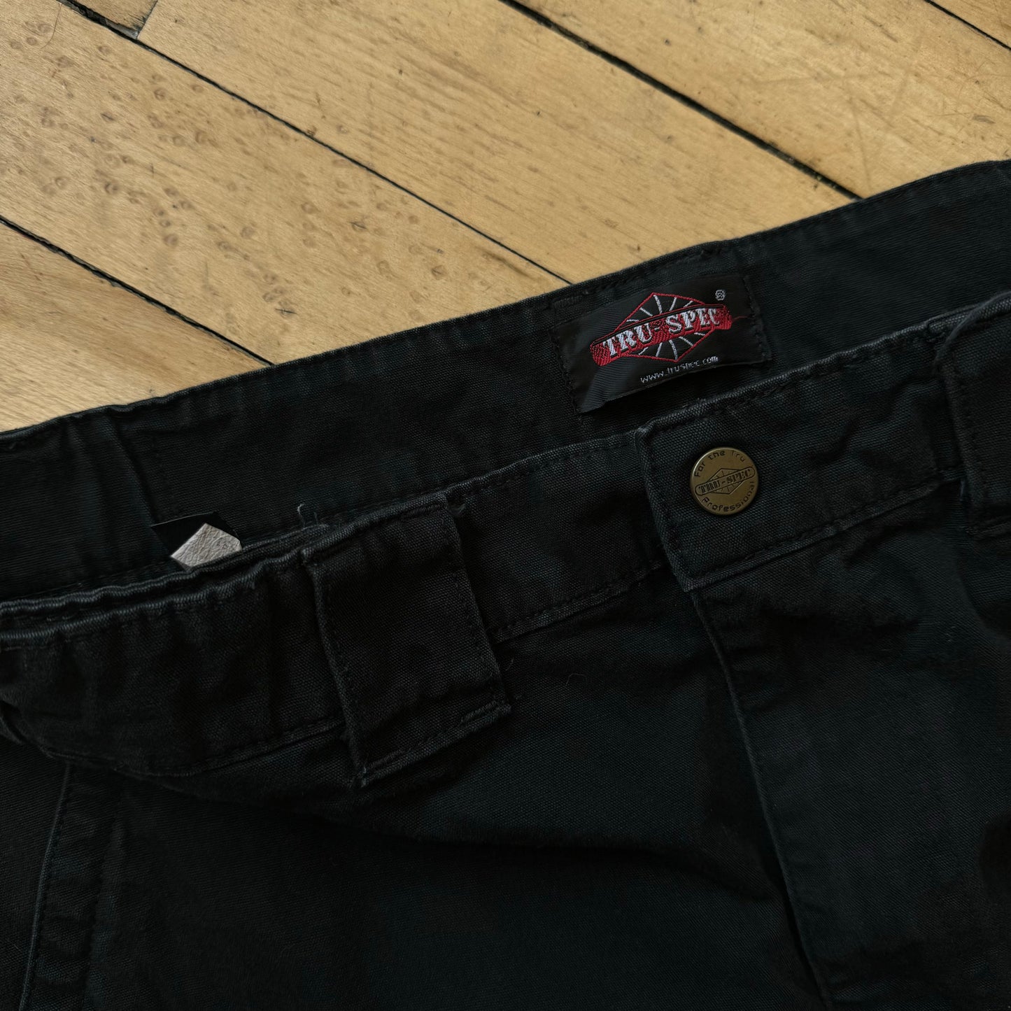 Vintage True-Spec Black Cargo Khaki Pants Sz 34
