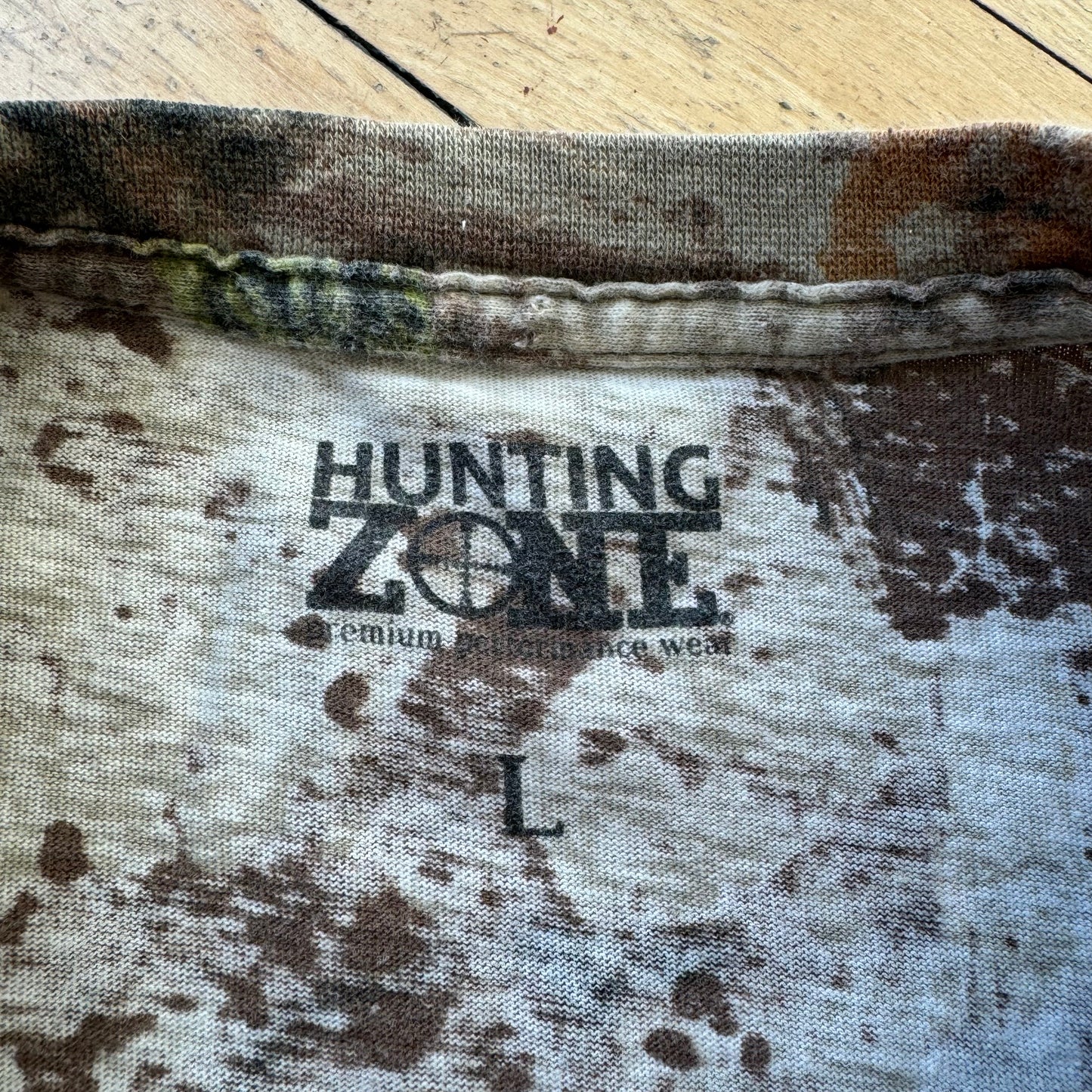 Vntg Hunting Zone Long Sleeve Camo T-shirt Sz L