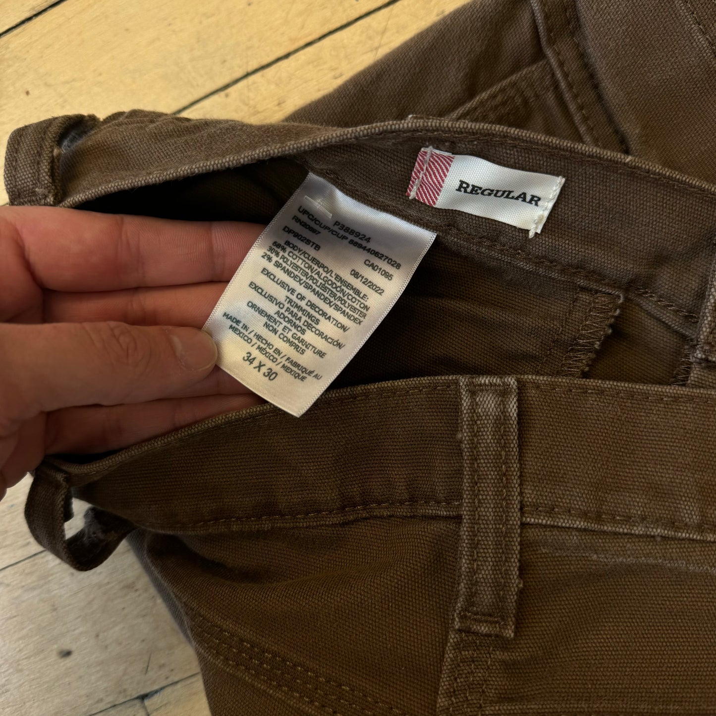 Y2K Brown Dickie Cargo Pants Sz 34x30