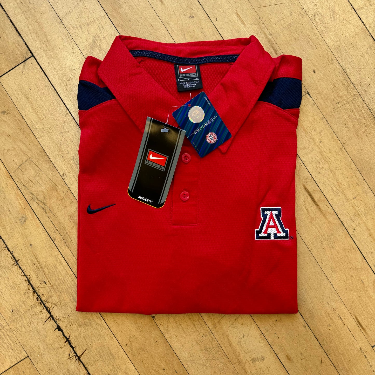 Vintage Team Nike Arizona Polo T-shirt Sz L
