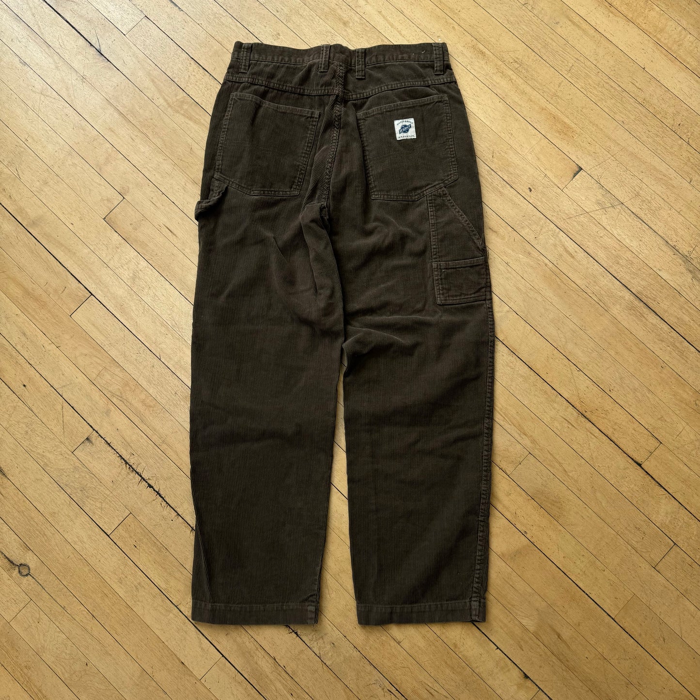 Vintage Brown Corduroy Dungarees Sz 34x32