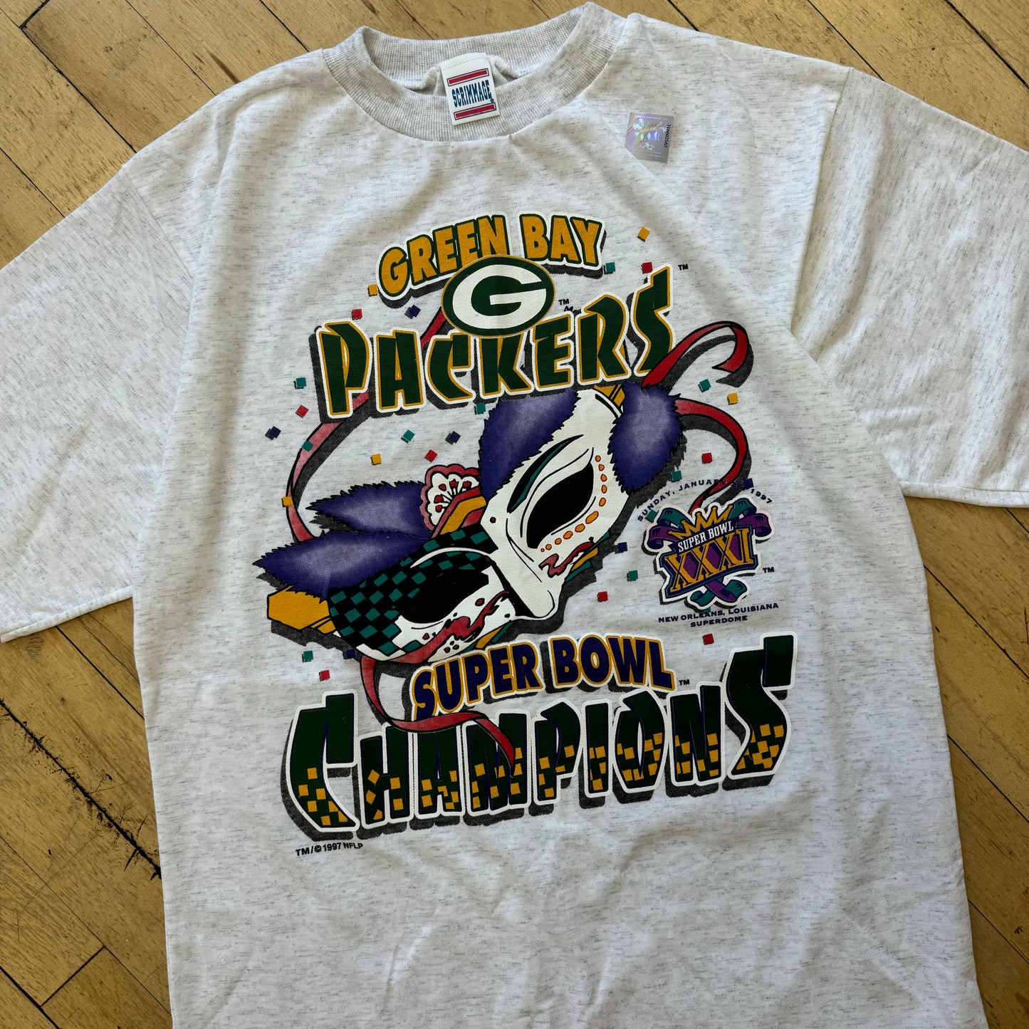 Vintage Green Bay Packers Super Bowl T-shirt Sz L