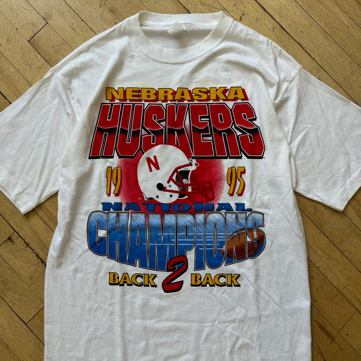 Vintage Nebraska Huskers Champions 95’ T-shirt Sz L