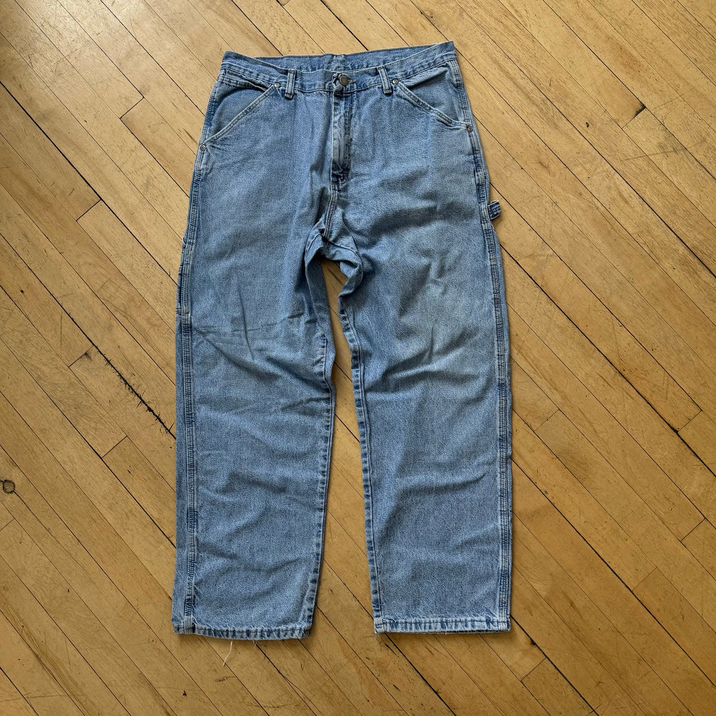 Vintage Wrangler Cargo Light wash Denim Jeans Sz 36x30