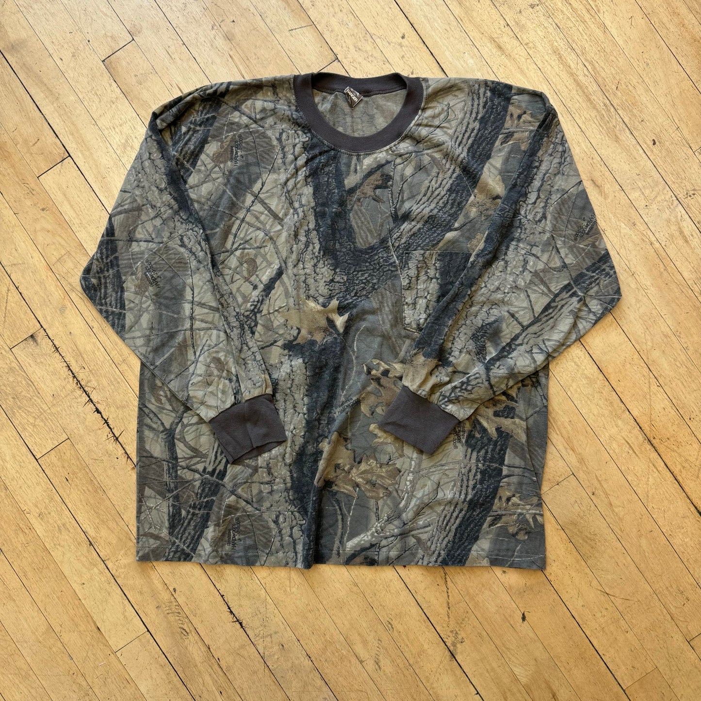 Vintage Ranger Camo L/S T-shirt Sz XXL