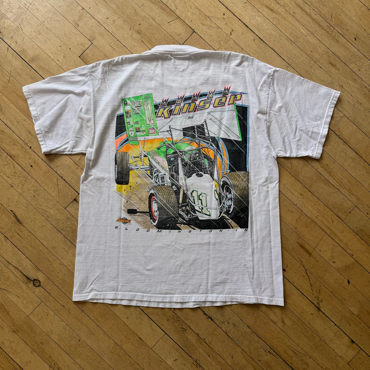 Vintage Sprint Car Quaker State T-shirt Sz XL