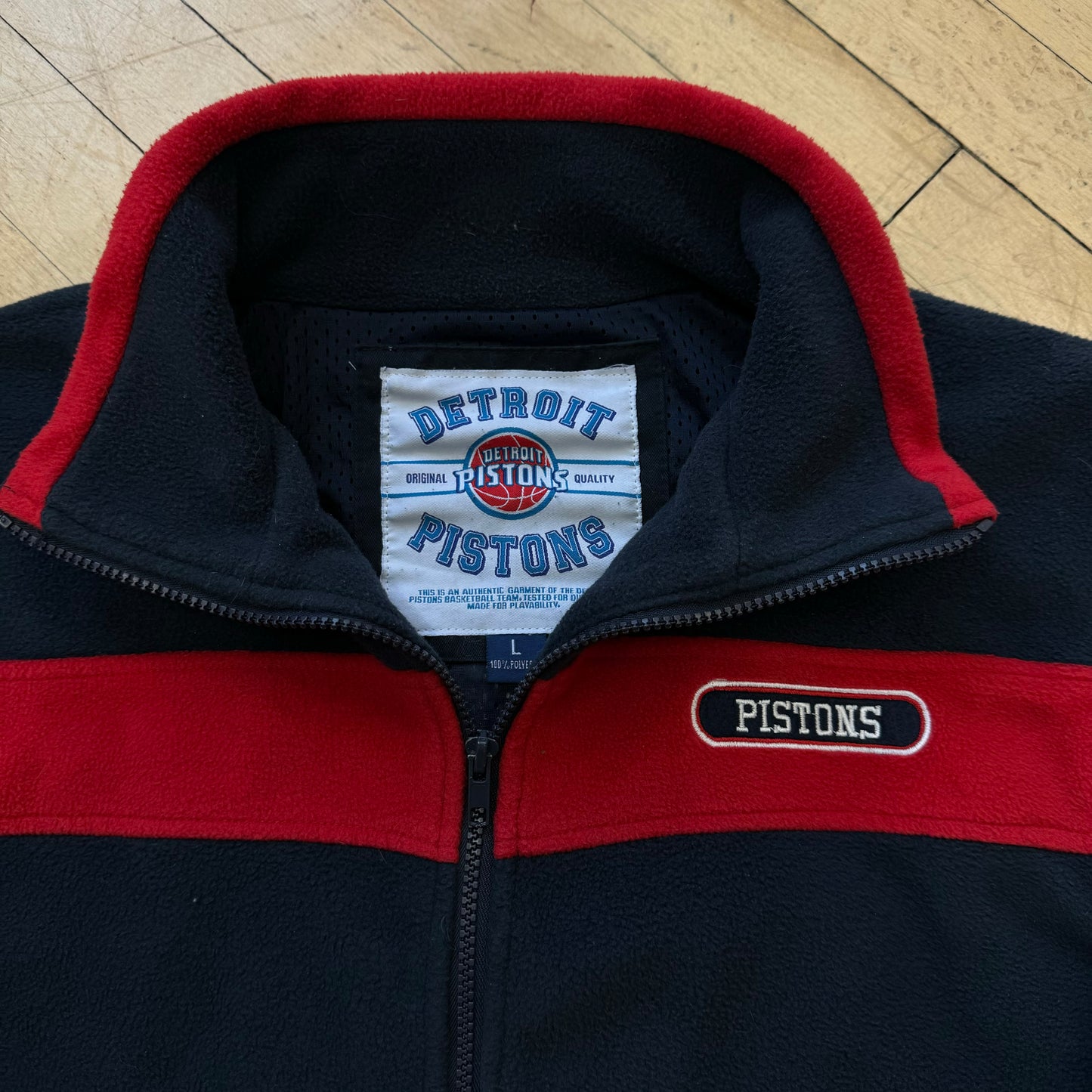 Vintage Detroit Pistons Fleece Jacket Sz L