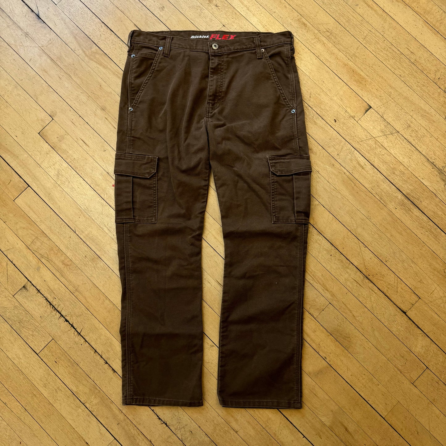 Y2K Brown Dickie Cargo Pants Sz 34x30