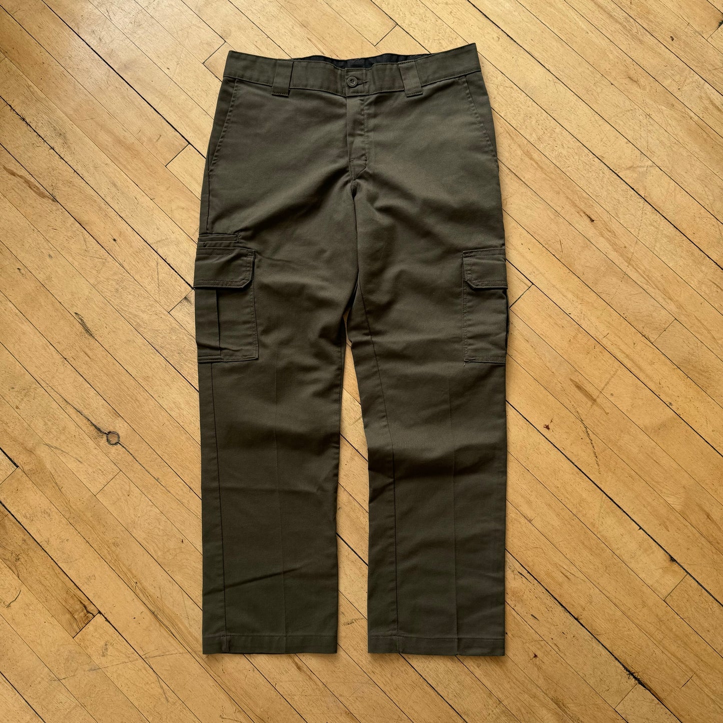 Y2K Olive Dickies Kahki Cargo Pants Sz 34x30