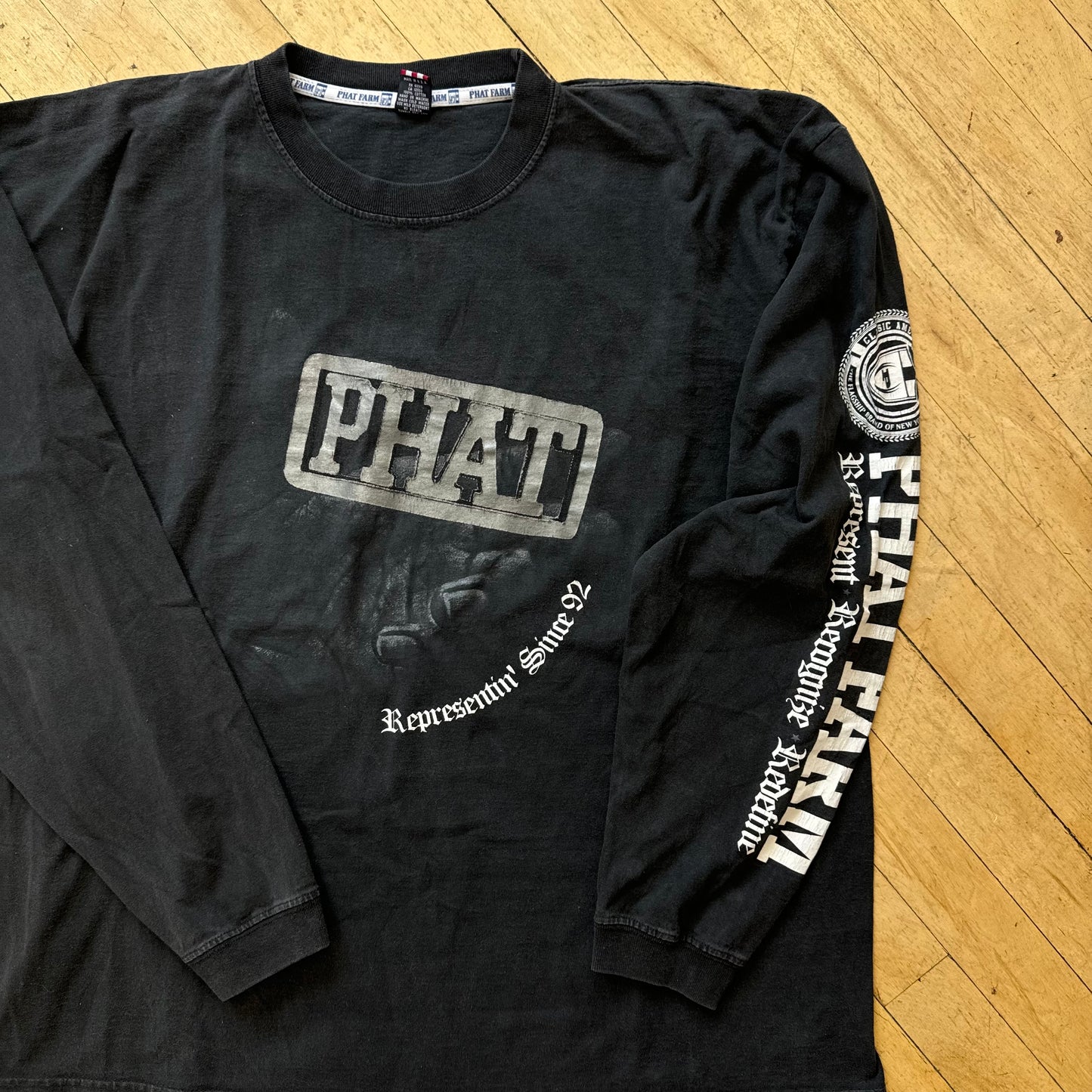 Y2K Phat Farm Long Sleeve T-shirt Sz XL