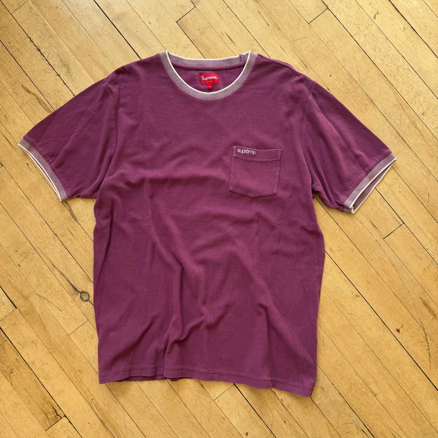 Supreme Maroon Pocket T-shirt Sz L