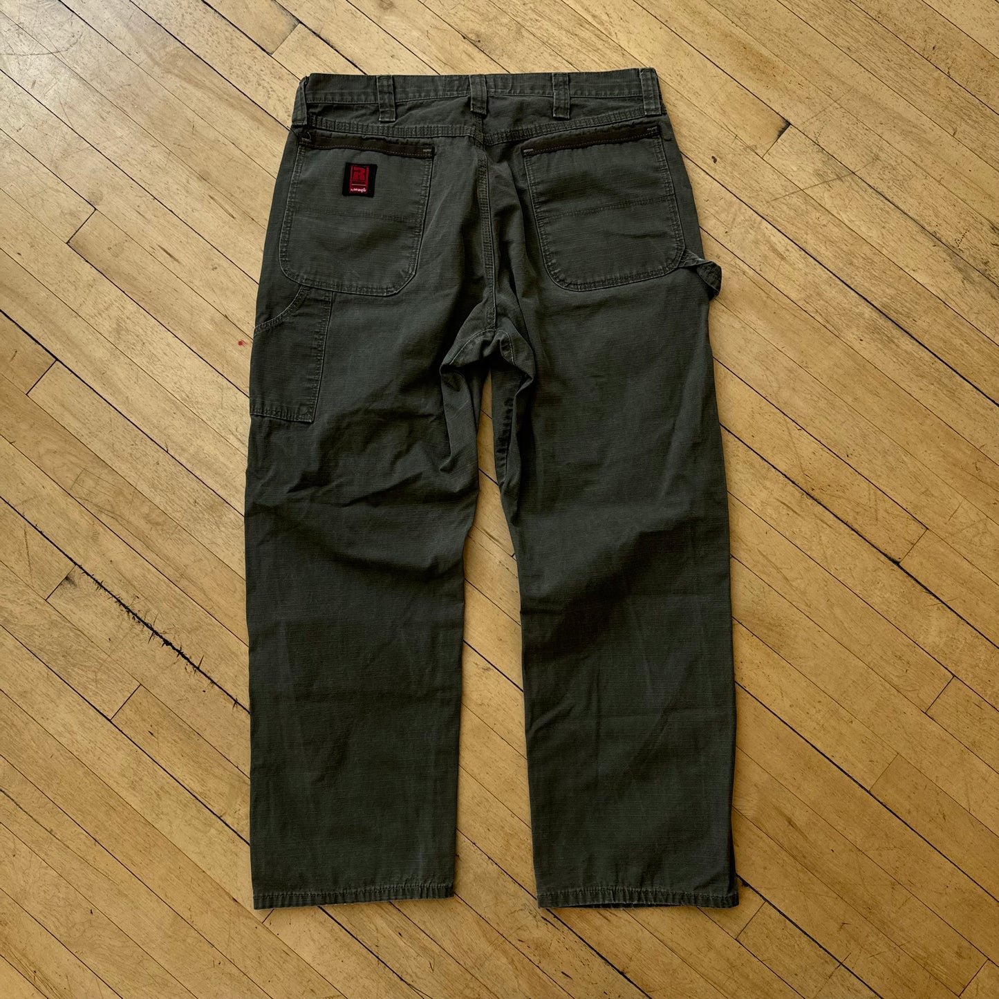 Vintage Olive Wrangler Riggs Denim Jeans Sz 38x30