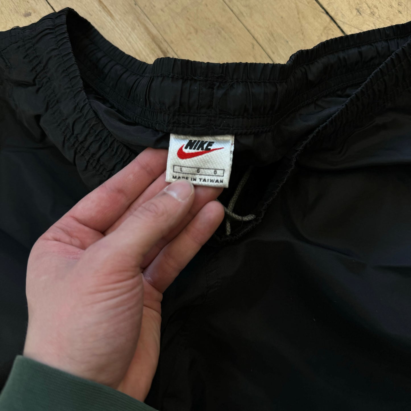 Vintage Light Black Nike TrackPants Sz L