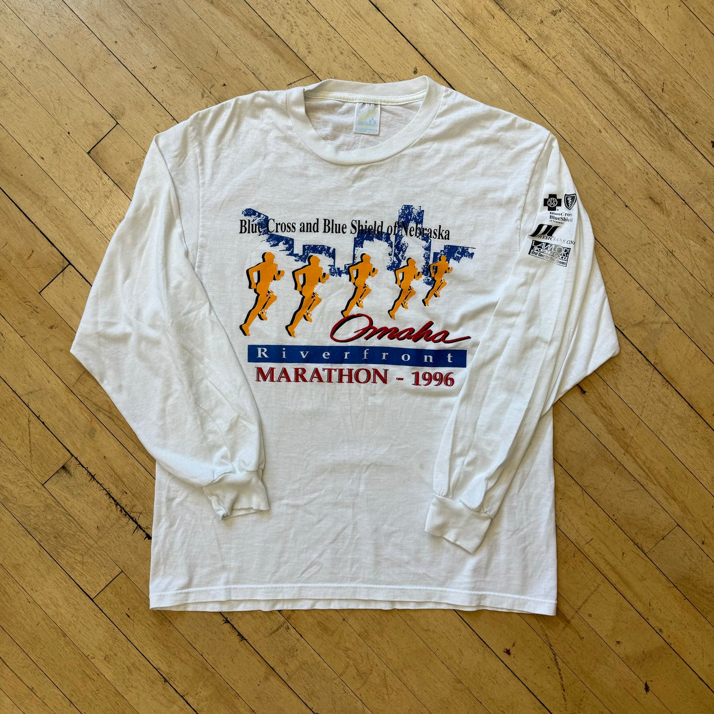Vintage Omaha RiverFront Marathon T-shirt Sz L