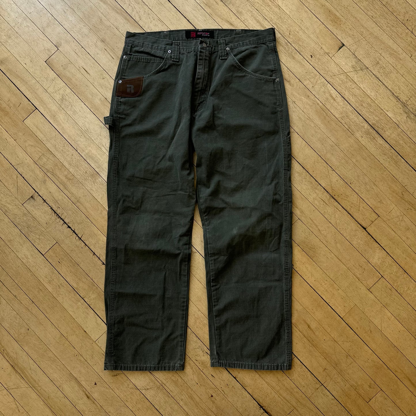 Vintage Olive Wrangler Riggs Denim Jeans Sz 38x30