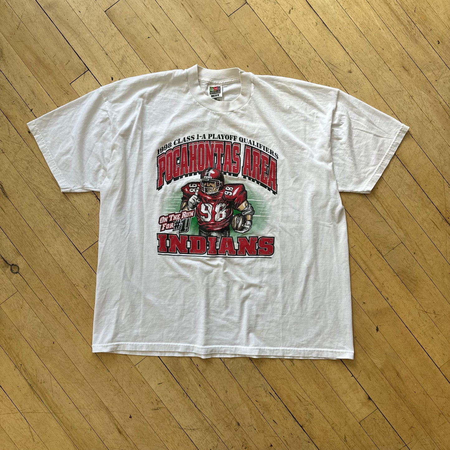 Vintage Indians Playoff Football T-shirt Sz XL