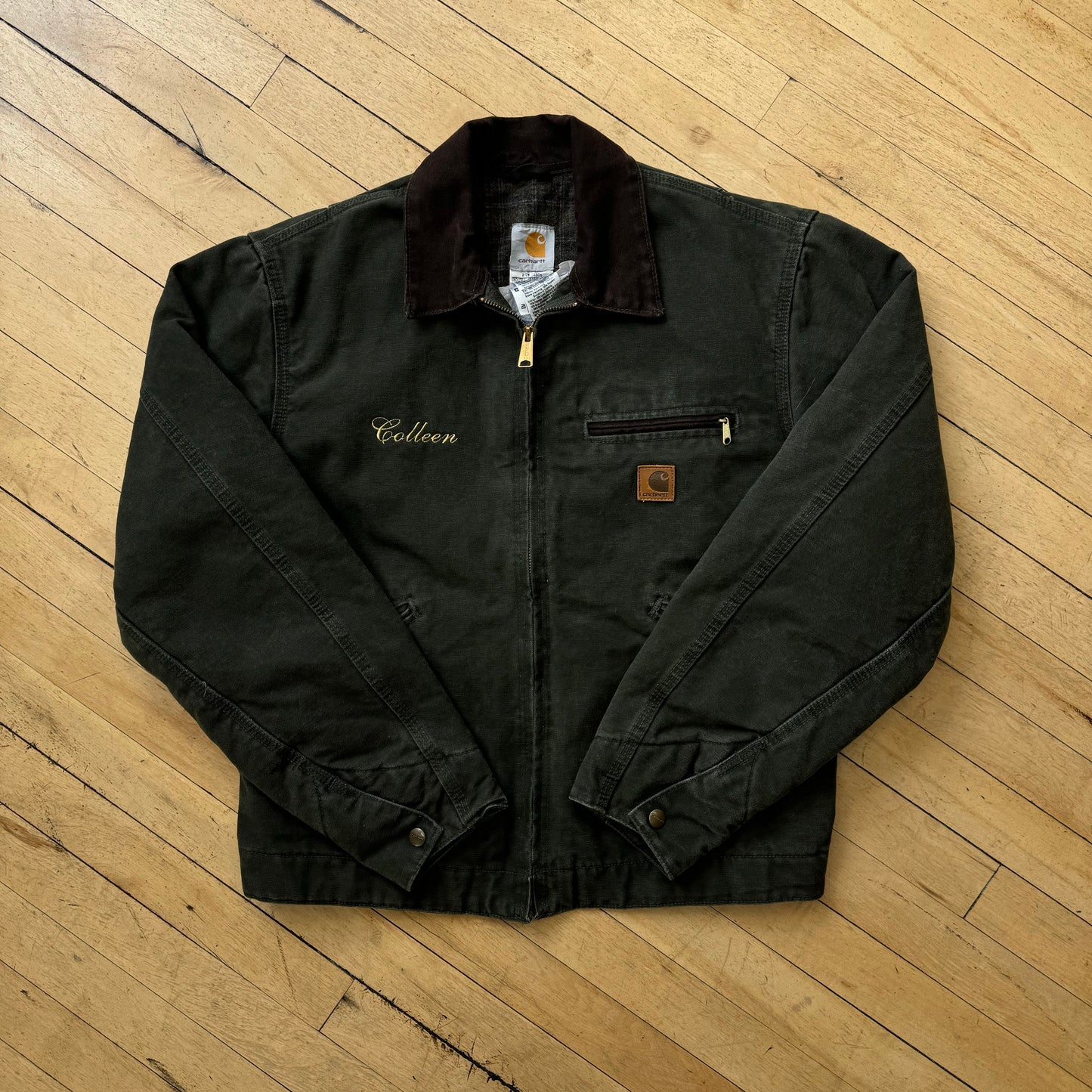 Vintage Forest Green Carhartt Detroit Jacket Sz M
