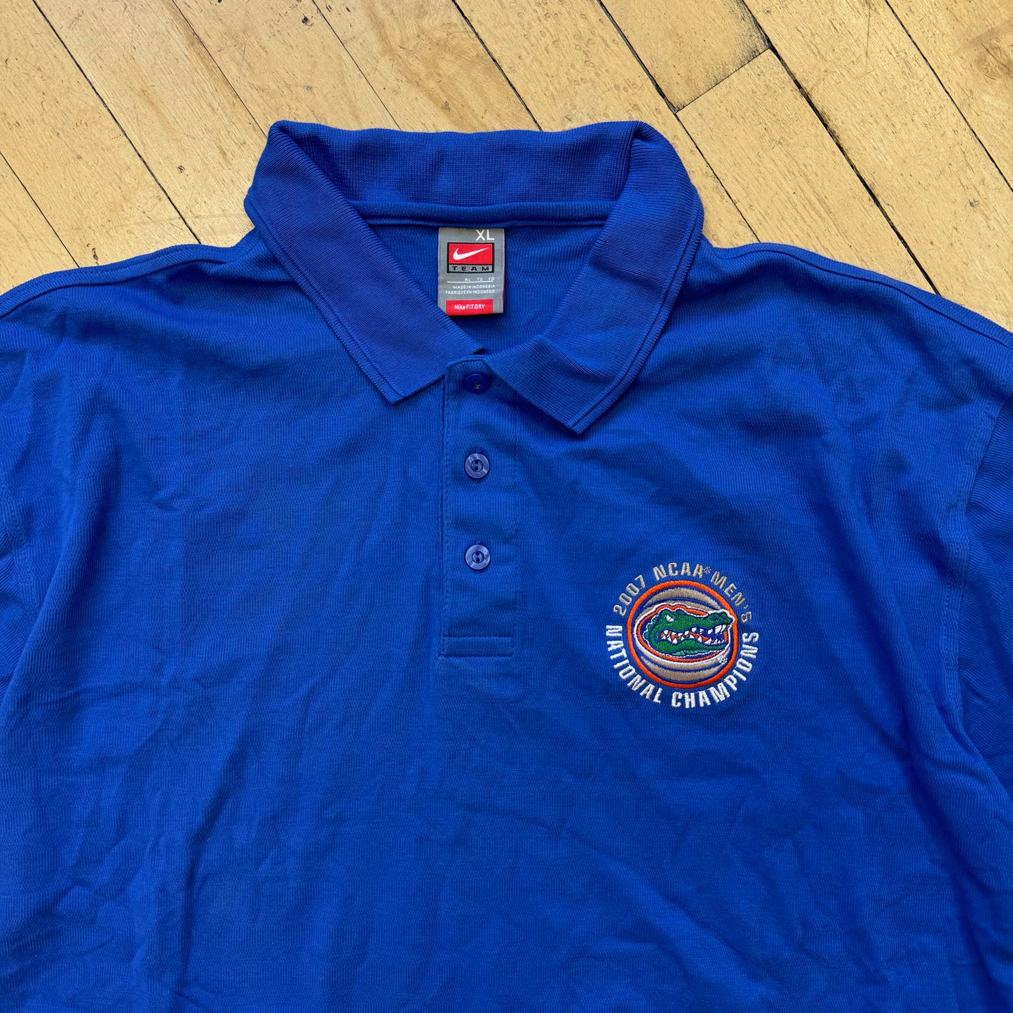 2007 Nike Flordia Gators National Champions Polo T-shirt Sz XL