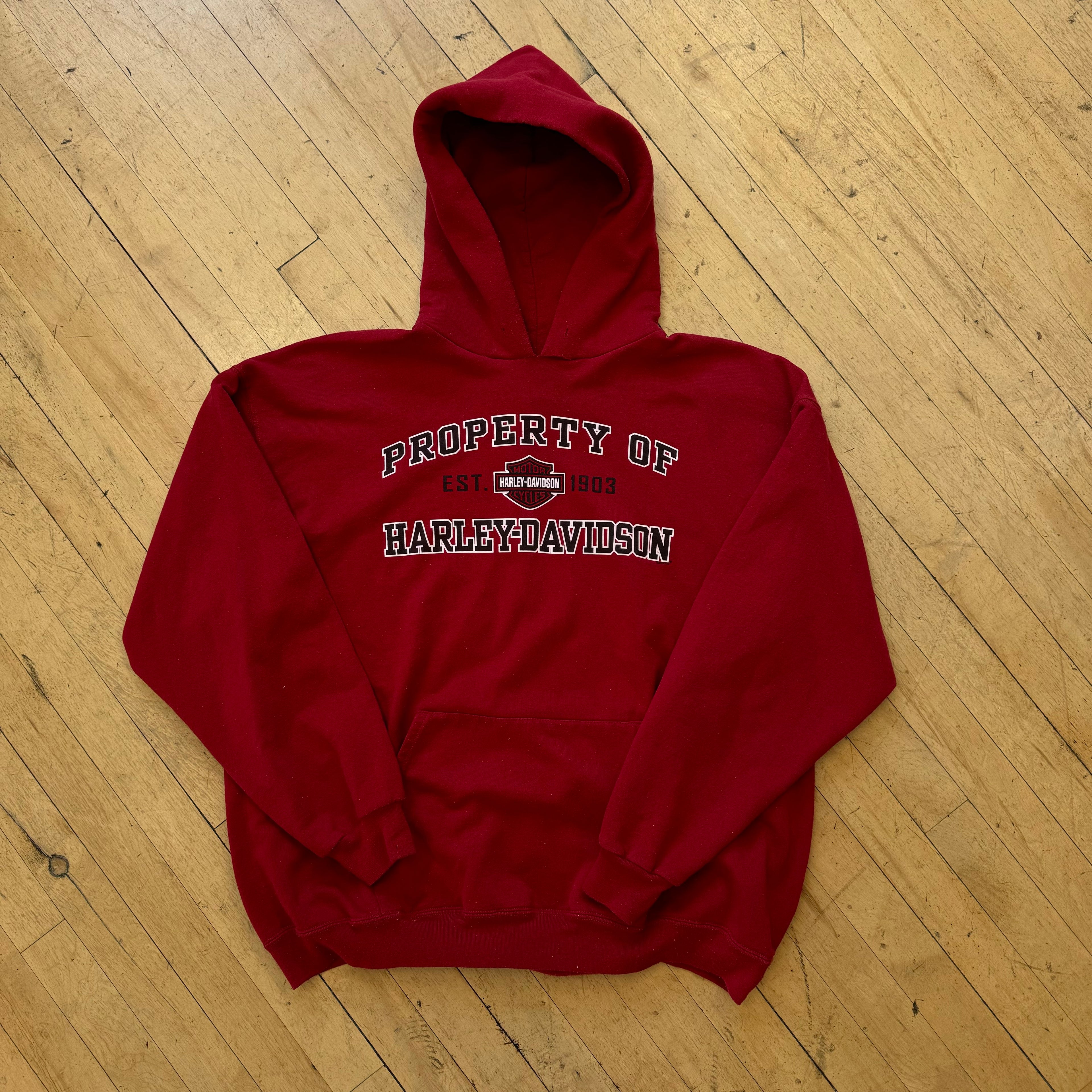 Y2K Property Of Harley Davidson Hoodie Sz L