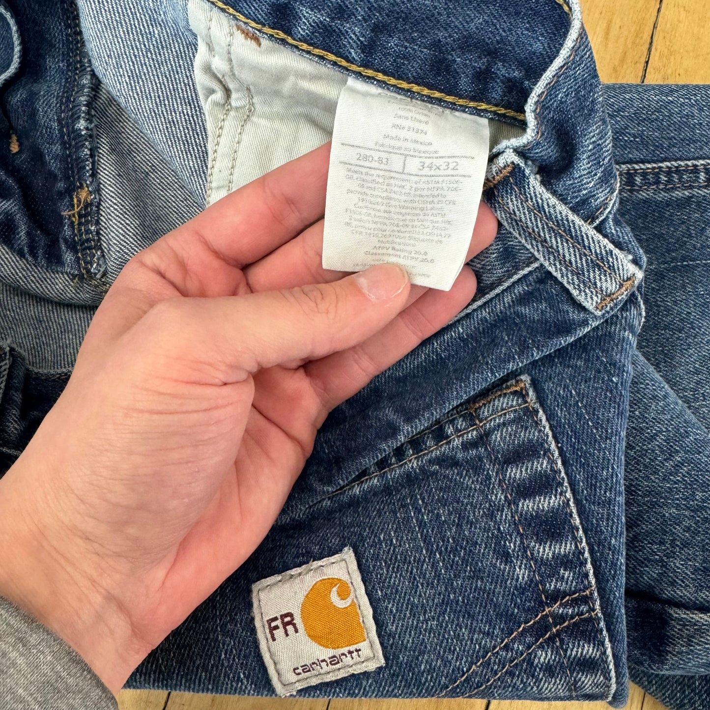 Carhartt Fr Dark wash Denim Jeans Sz 34x32