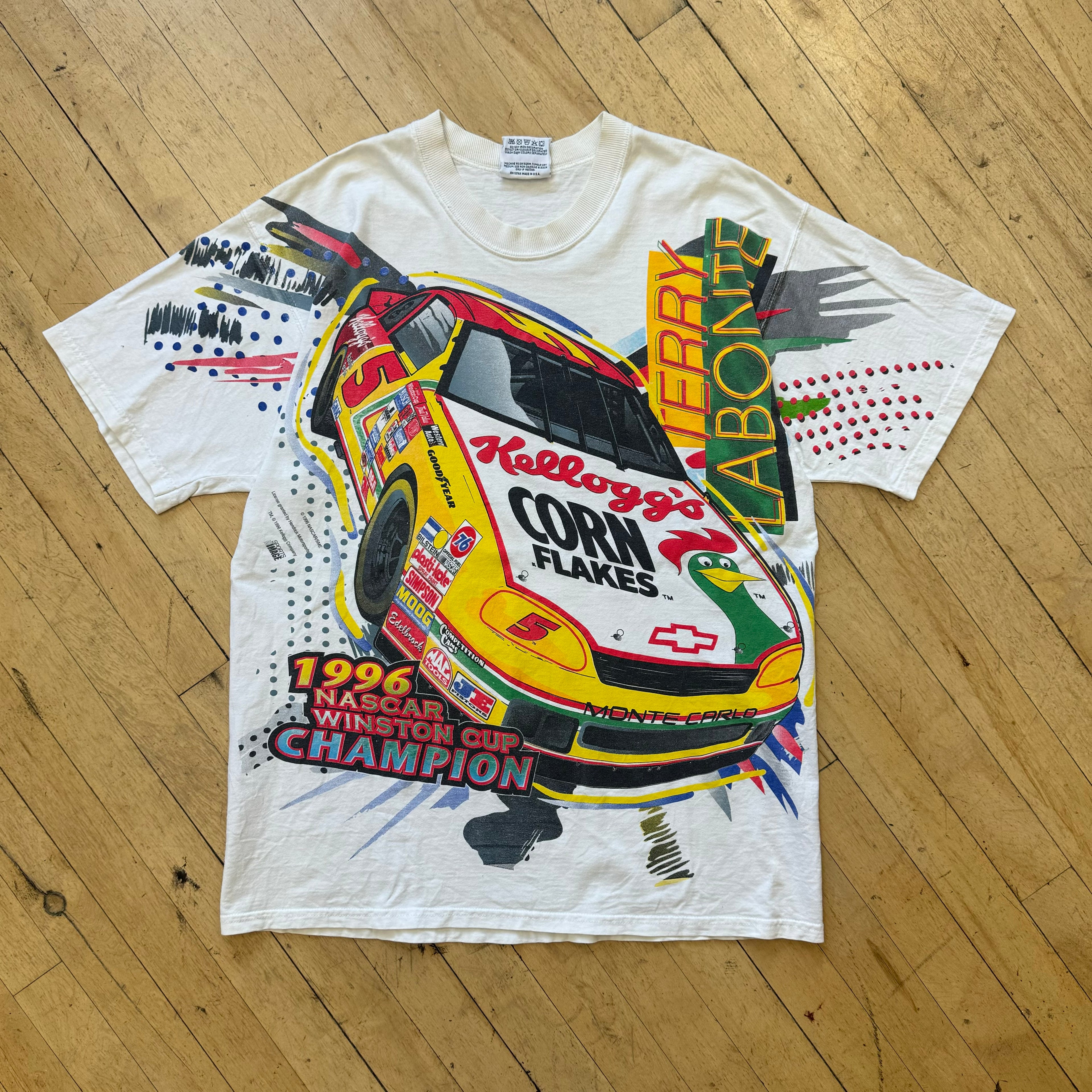 Vintage Nascar AOP Kellogg T-shirt Sz L