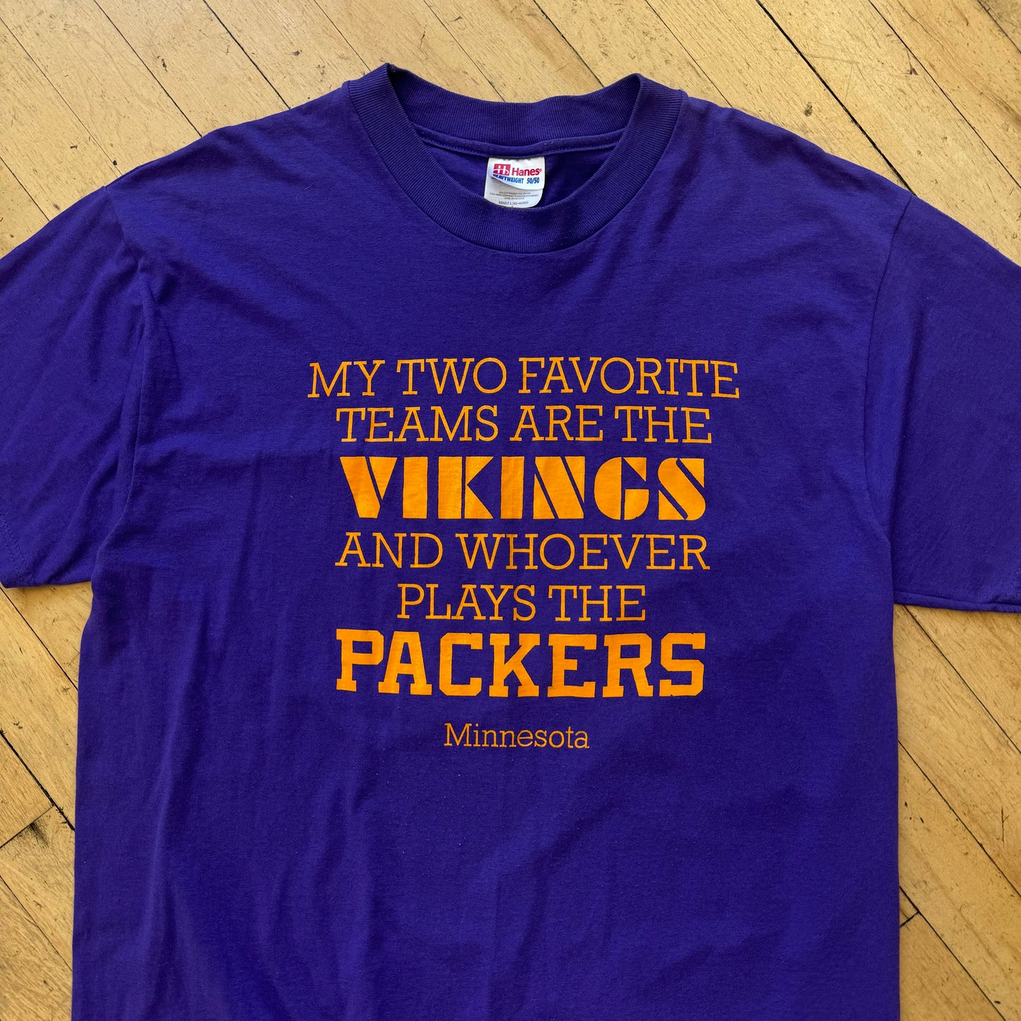 Vintage Vikings Favorite Team T-shirt Sz XL