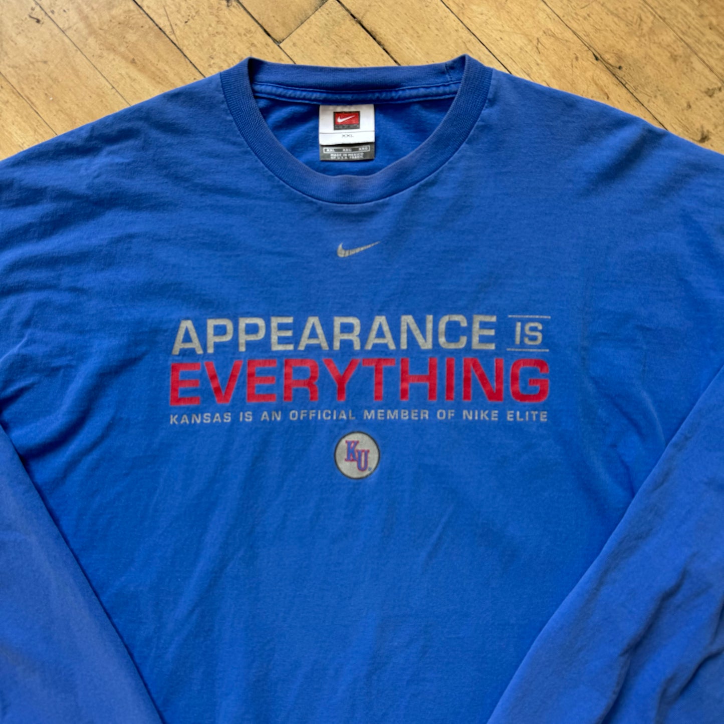 Vintage Nike Elite Kansas University T-shirt Sz XXL