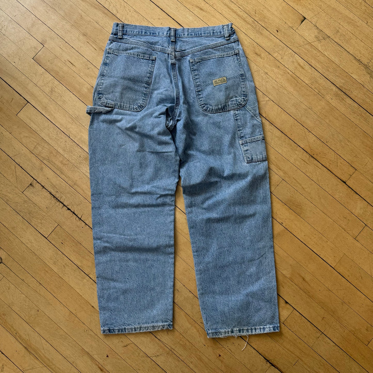 Vintage Wrangler Cargo Light wash Denim Jeans Sz 36x30