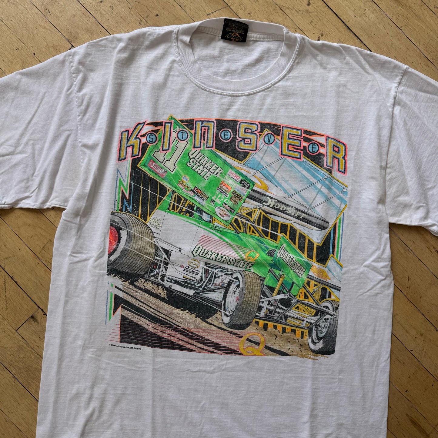 Vintage Sprint Car Quaker State T-shirt Sz XL