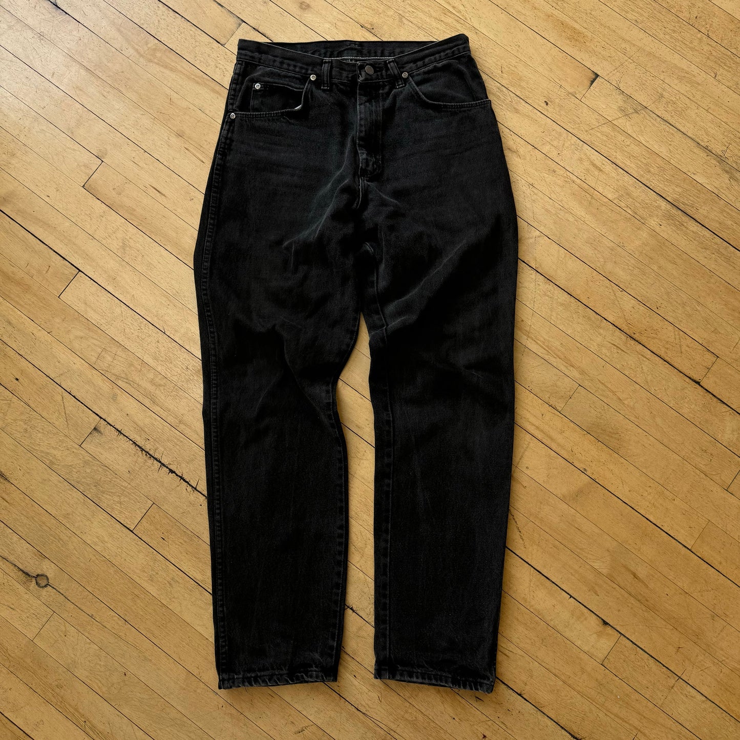 Vintage Black Wash Denim Jeans Sz 33x32