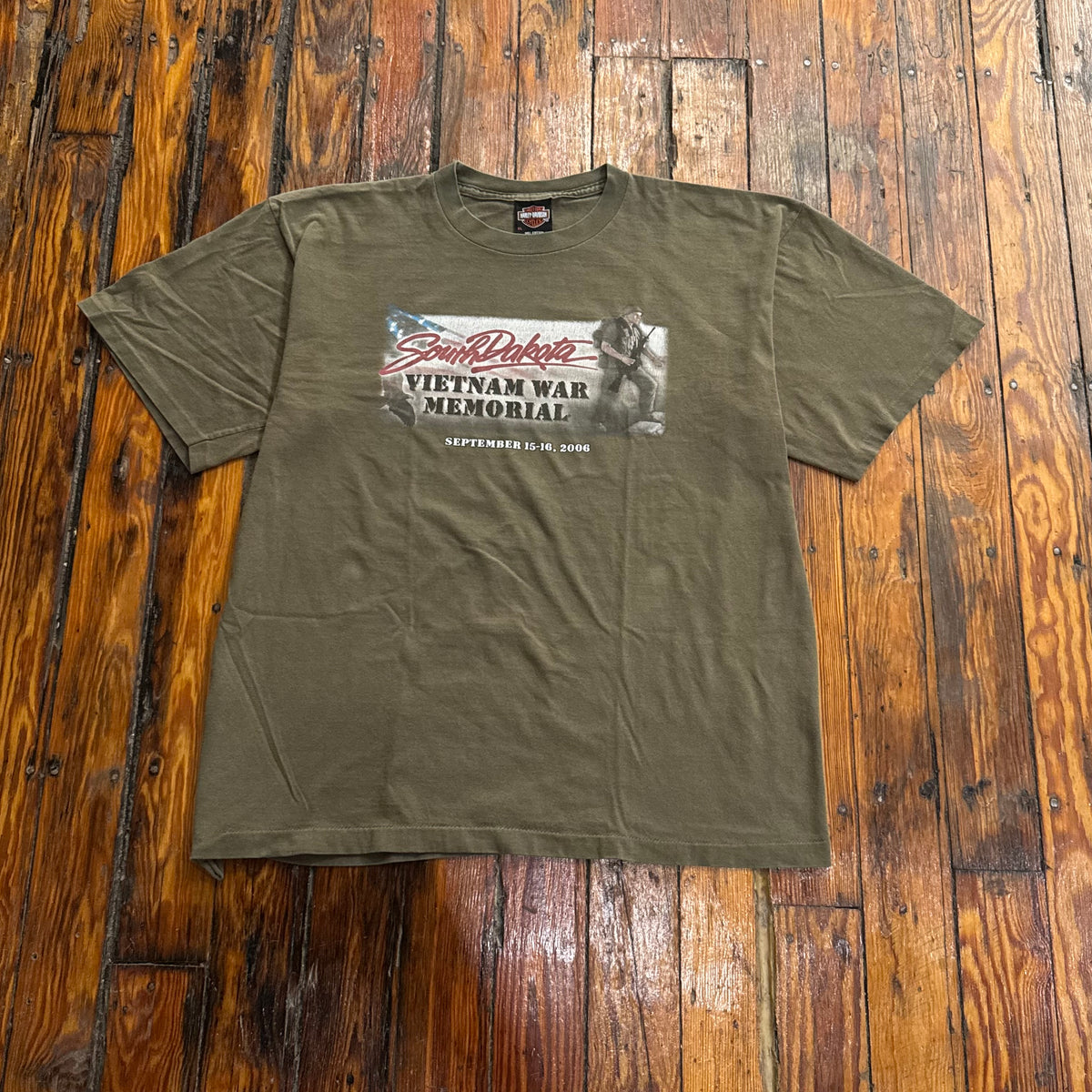 Vintage Harley Davidson Vietnam Memorial T-shirt Sz L
