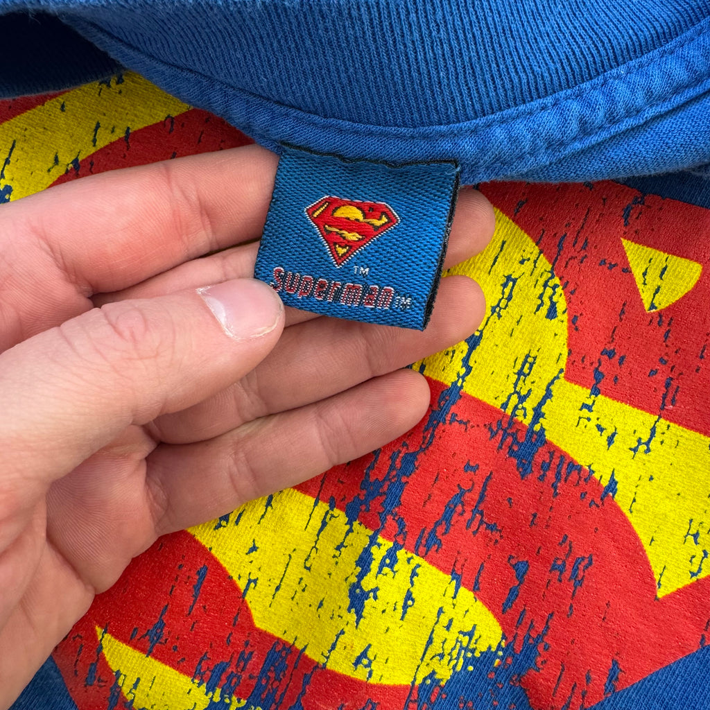 Vintage SuperMan Logo T-shirt Sz M