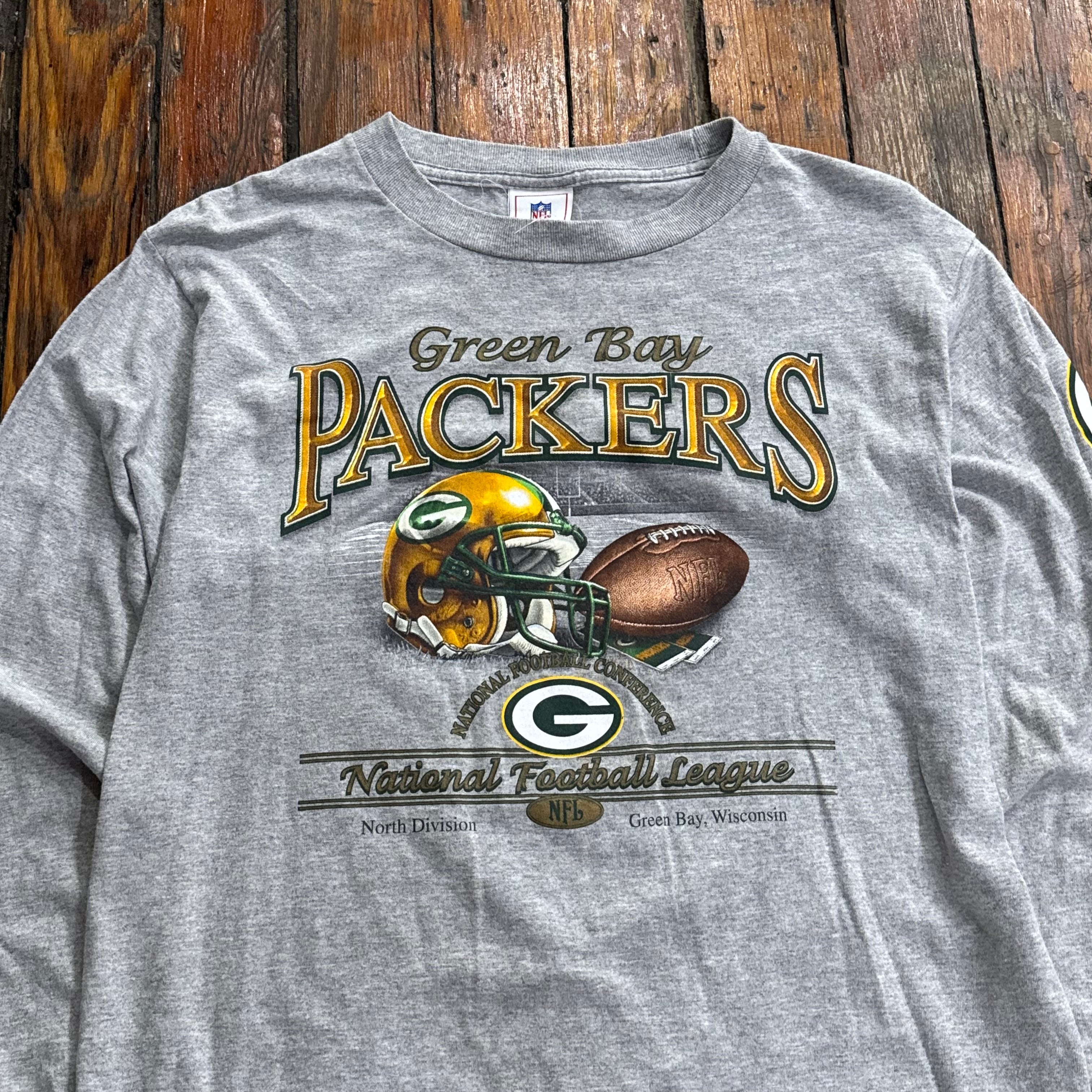Vintage Green Bay Packers Long Sleeve T-shirt Sz M