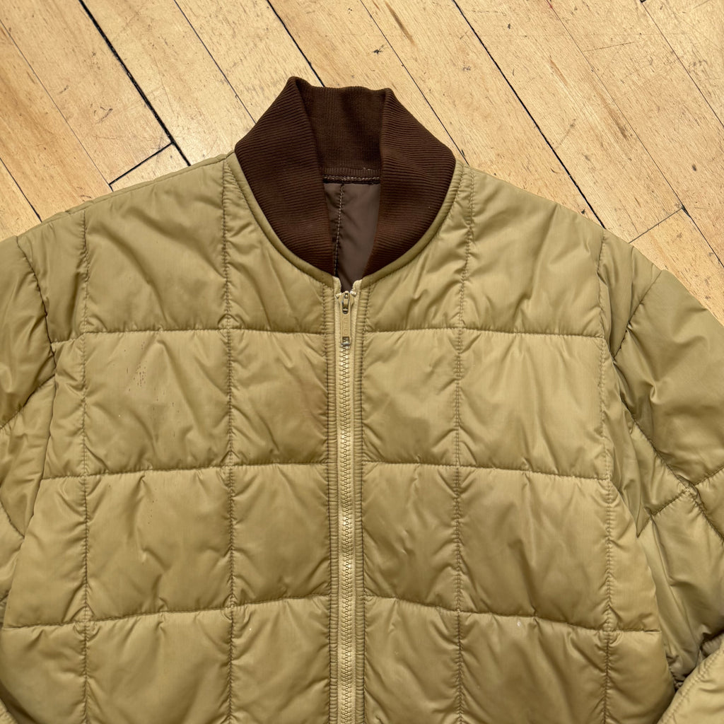 Vintage Tan Down Puffer Jacket Sz S