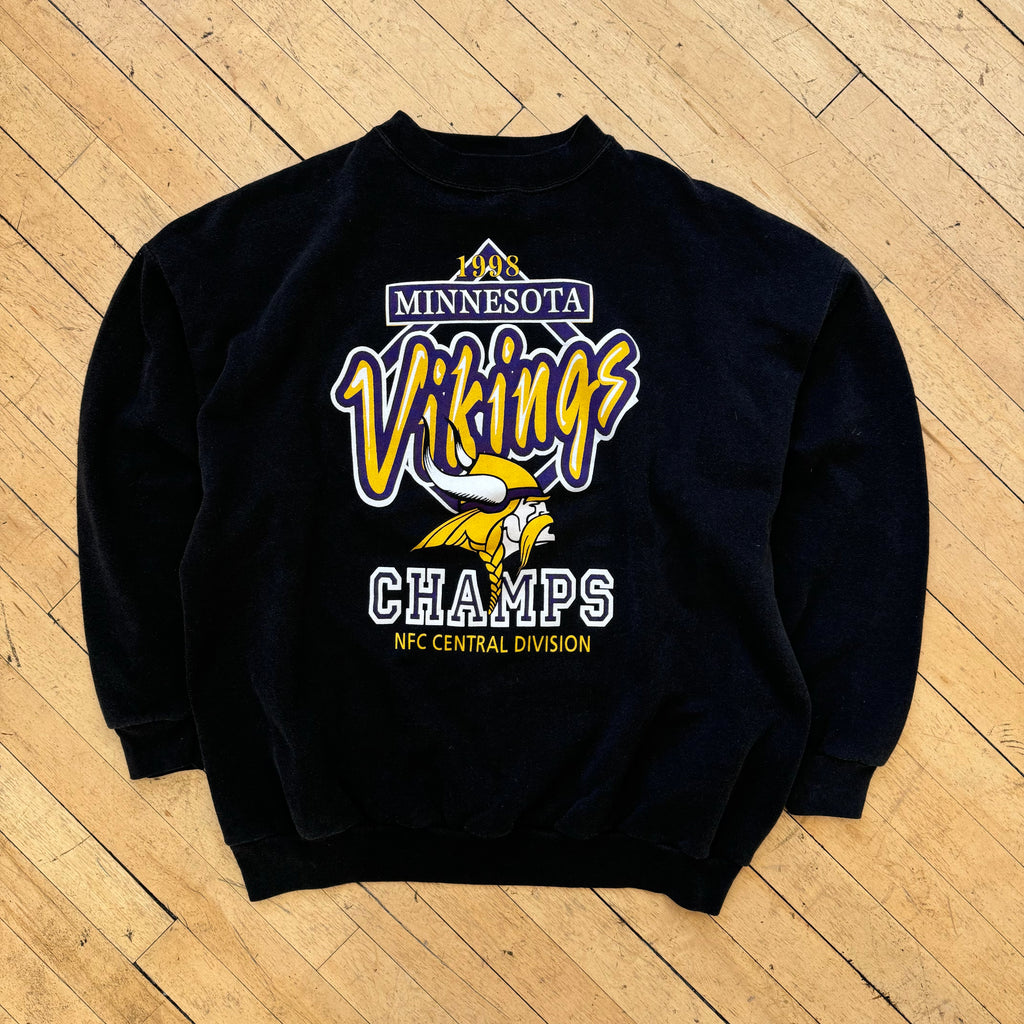 Vintage Logo 7 NFC Champs Minnesota Vikings CrewNeck Sz L