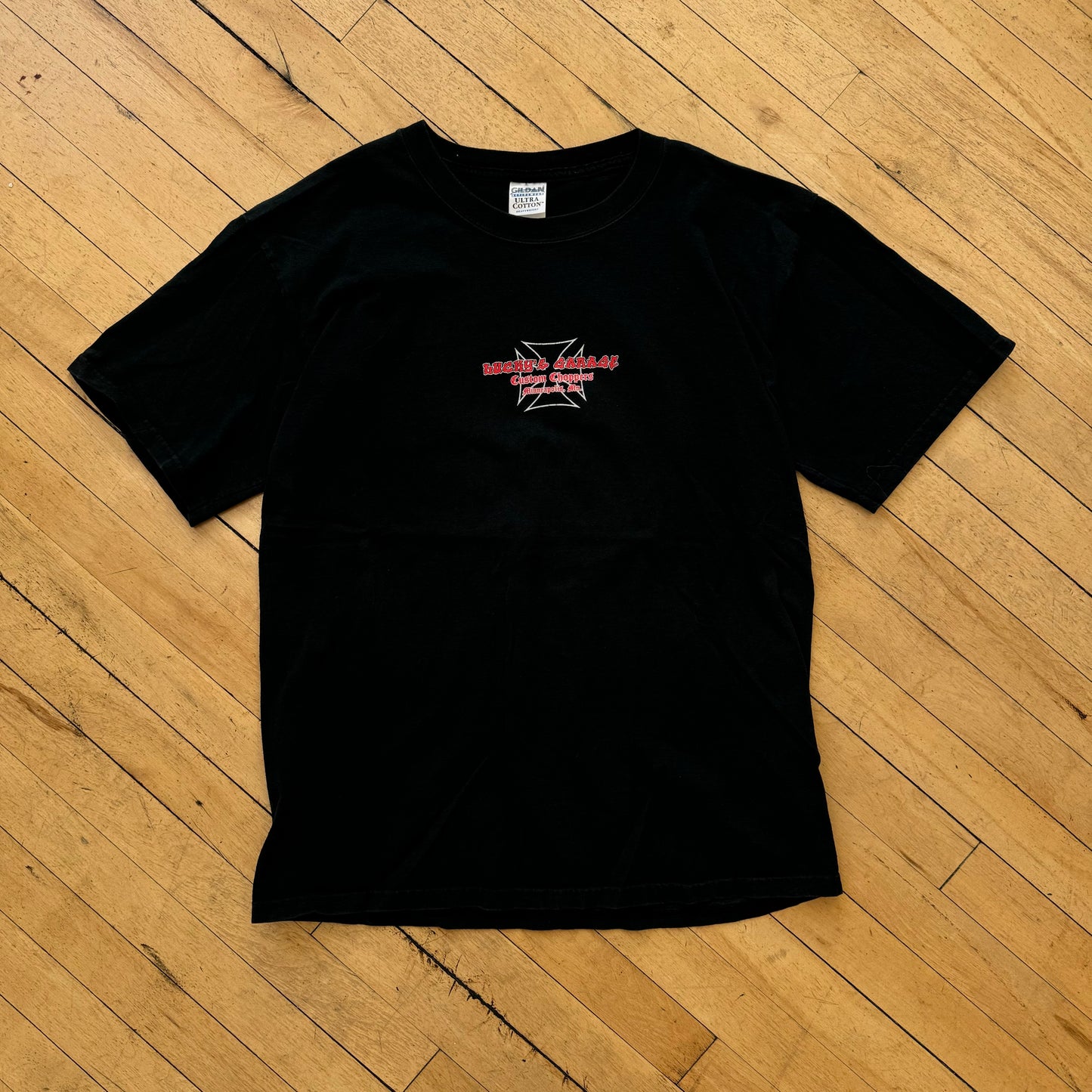 Y2K Luckys Garage Custom Choppers T-shirt Sz M