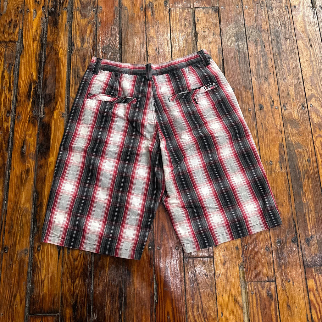 Y2K Plaid South Pole Khaki Shorts Sz 34