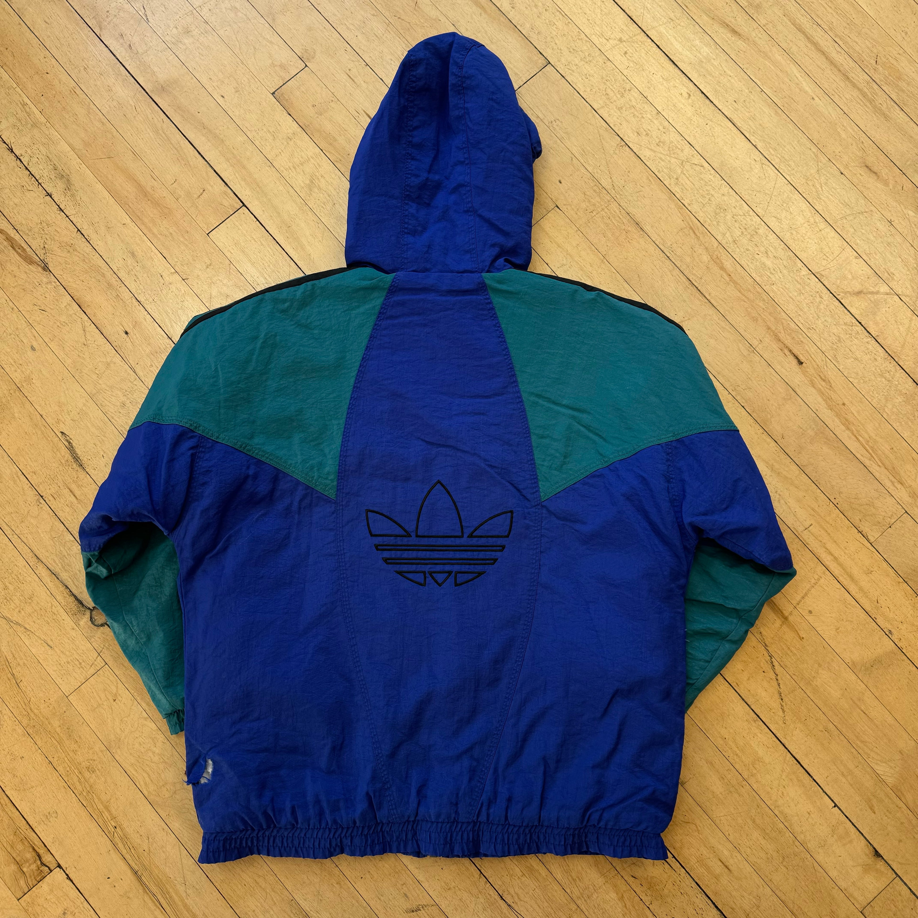 Vintage Aqua Adidas Puffer Jacket Sz M