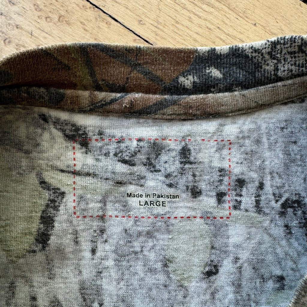Vntg Mossy Oak Camo T-shirt Sz L