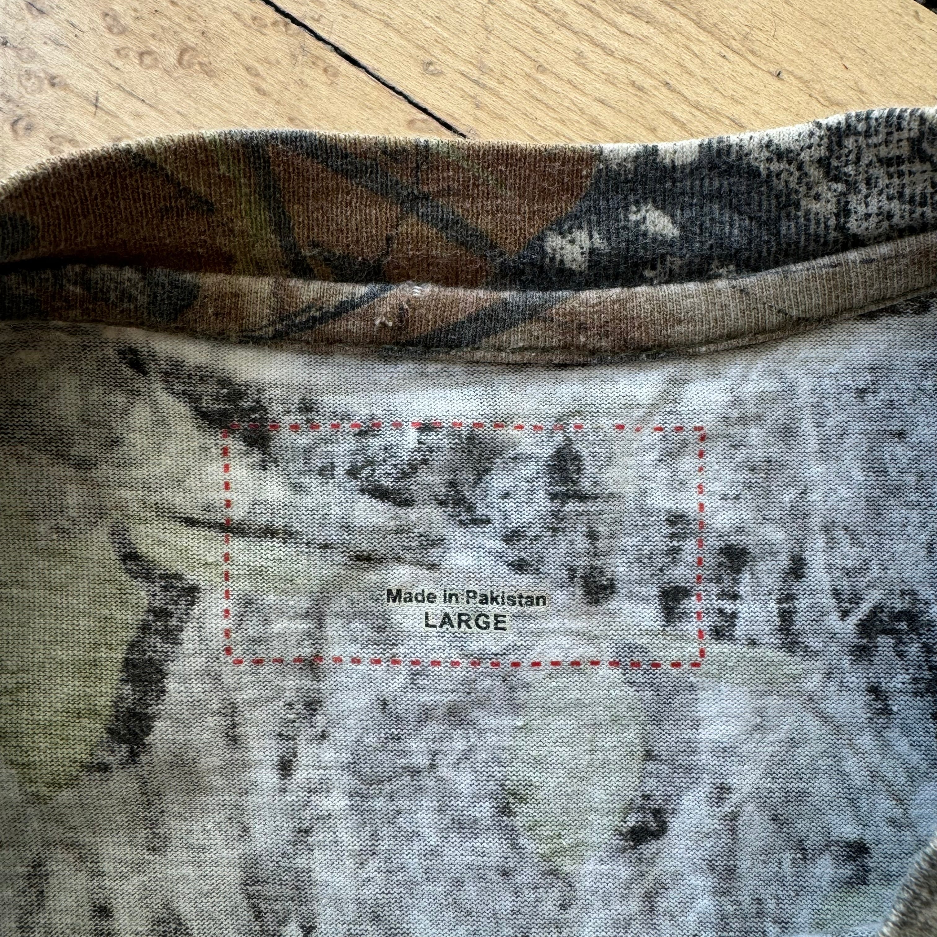 Vntg Mossy Oak Camo T-shirt Sz L