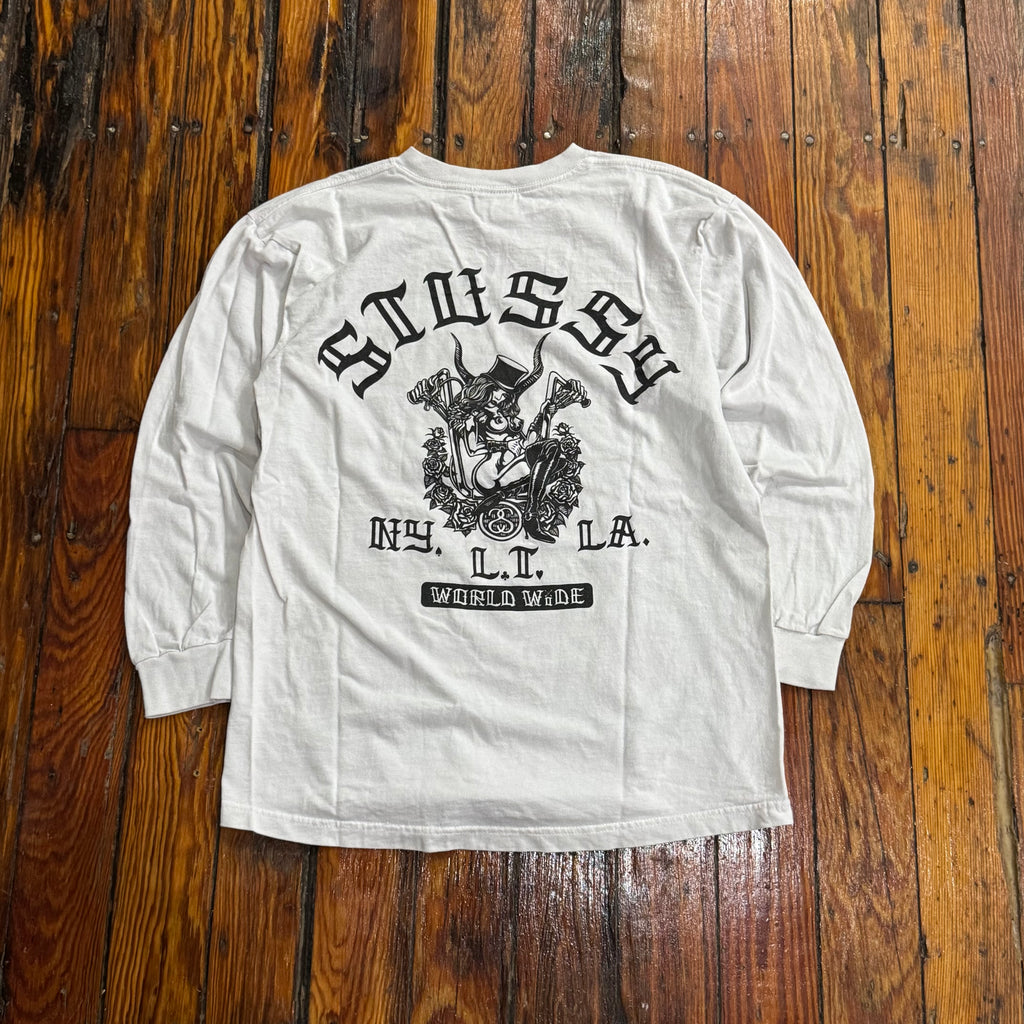 Vintage Stussy Worldwide Long Sleeve T-shirt Sz M
