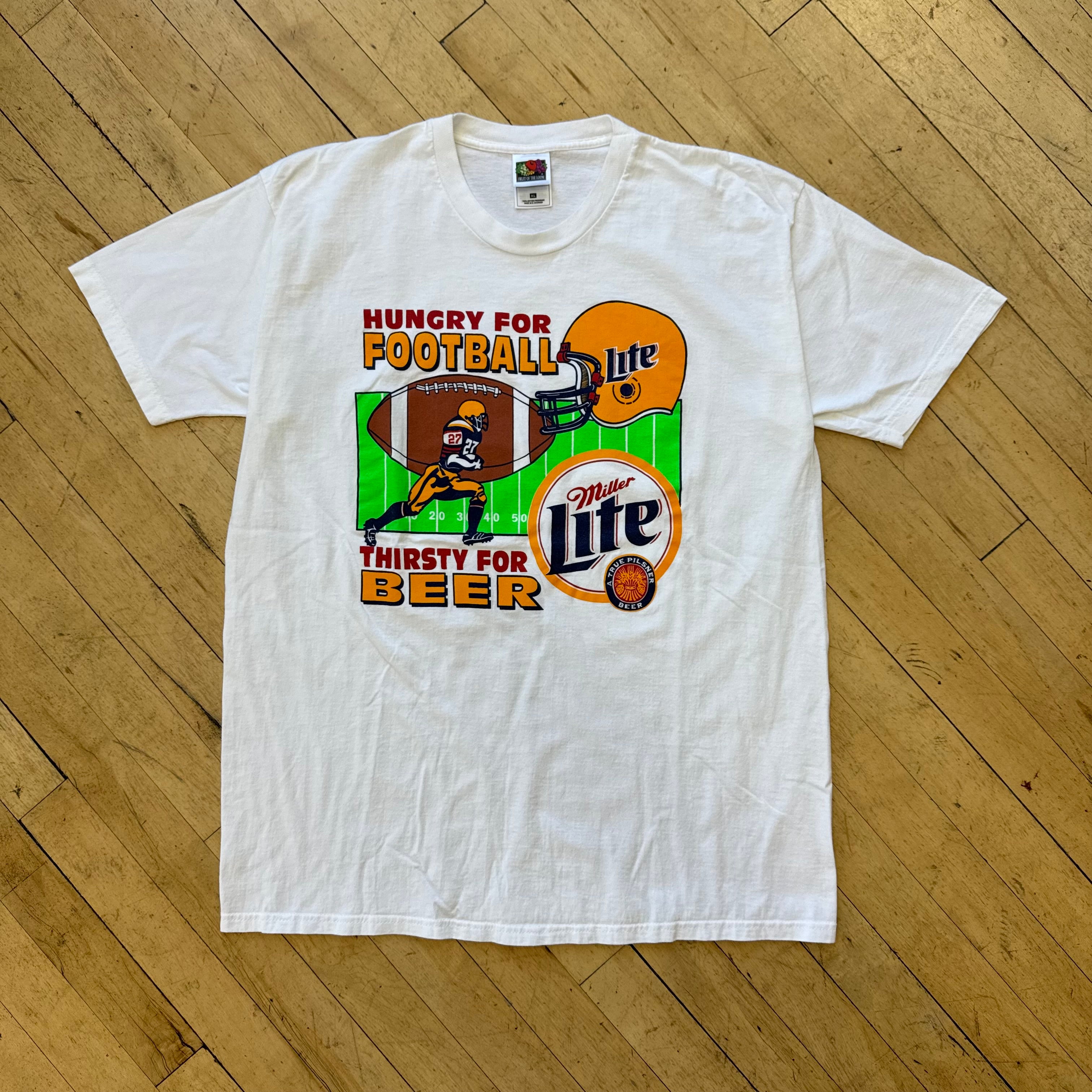 Y2K Football Miller Lite Beer T-shirt Sz XL