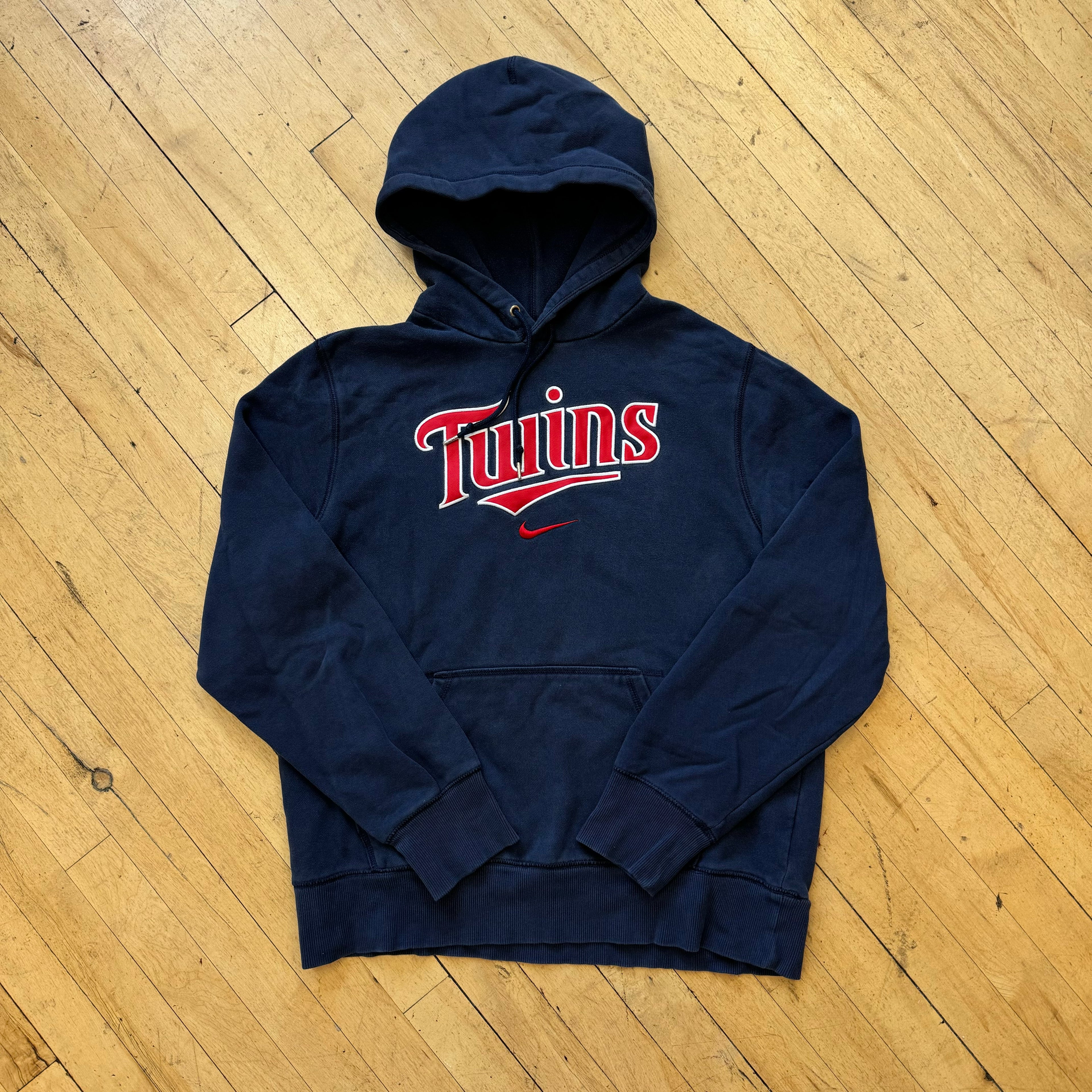 Vintage Nike Twins SpellOut Hoodie Sz L