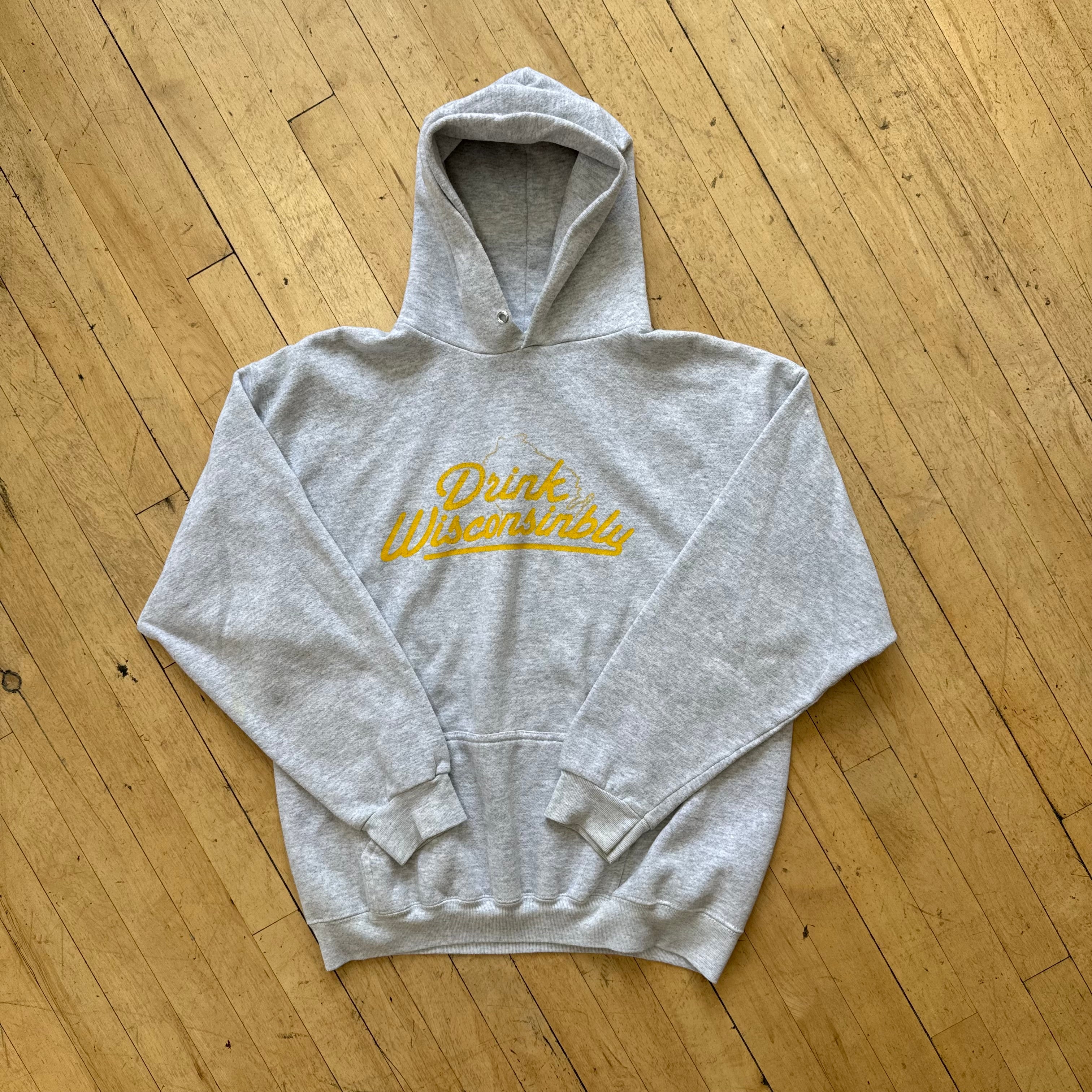 Vintage Drink Wisconsibly Hoodie Sz M