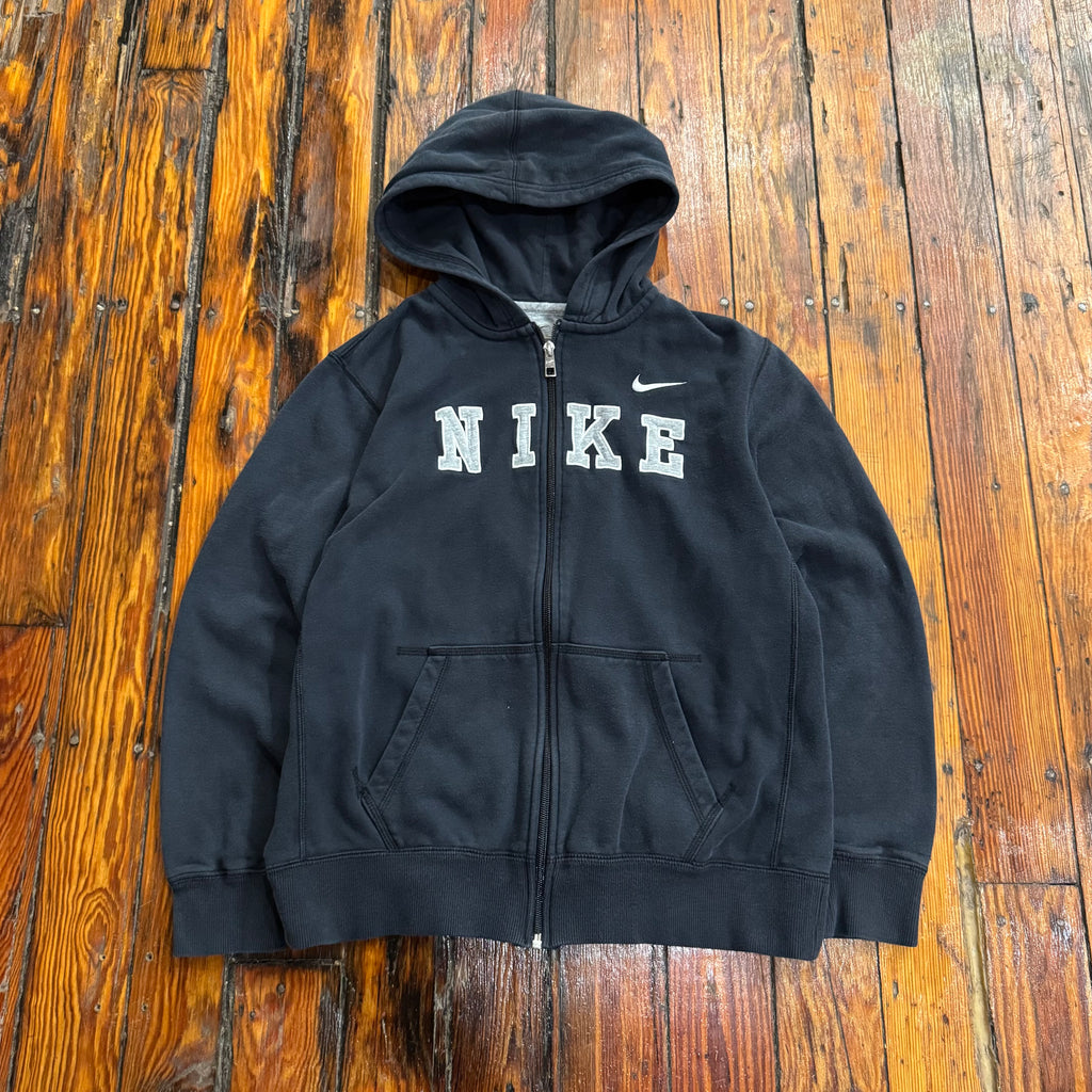 Y2K Nike SpellOut Zip-up Hoodie Sz S